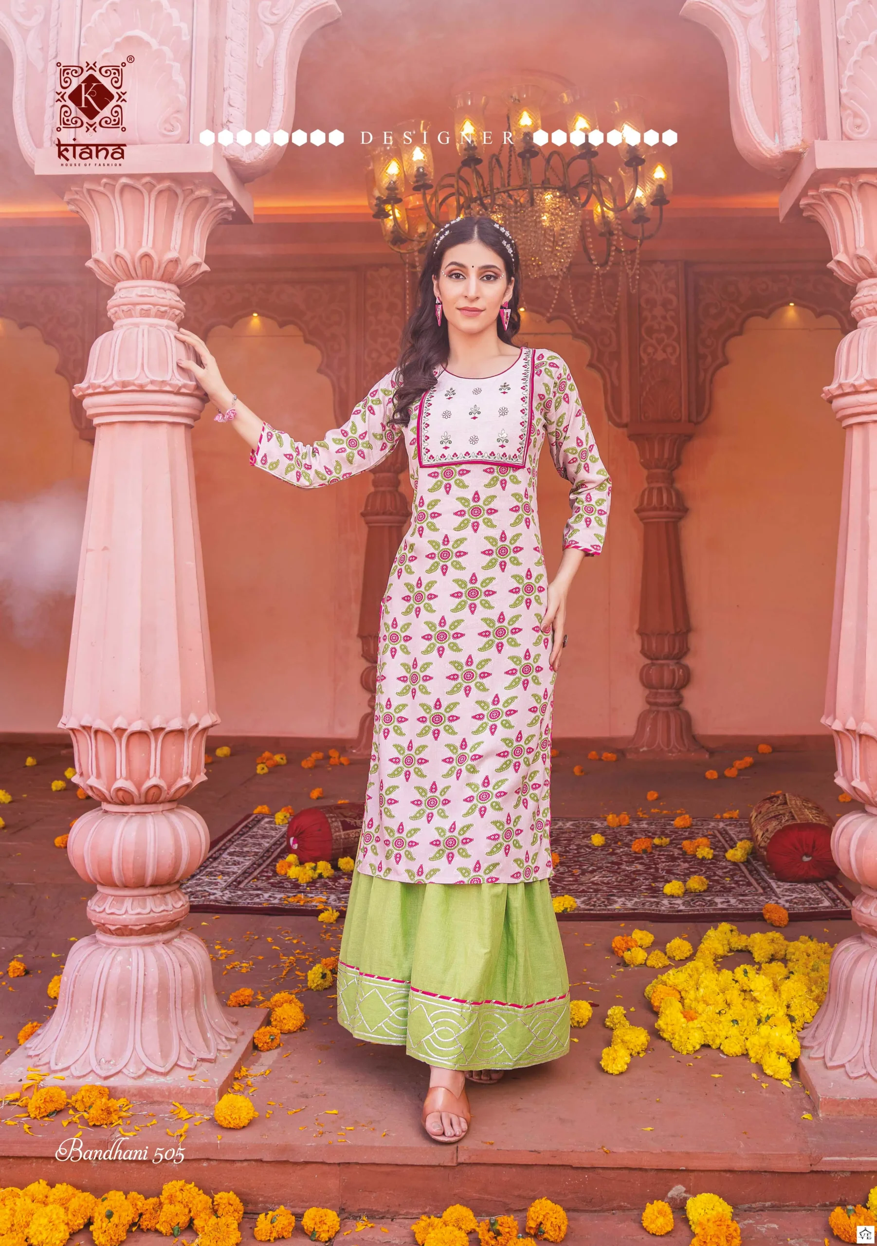 Kiana Bandhani Vol 5 Heavy Rayon Wholesale Kurti With Pant Catalog — Wholesale Kurtis, MPA wholesale from Surat - Gallery Image 2