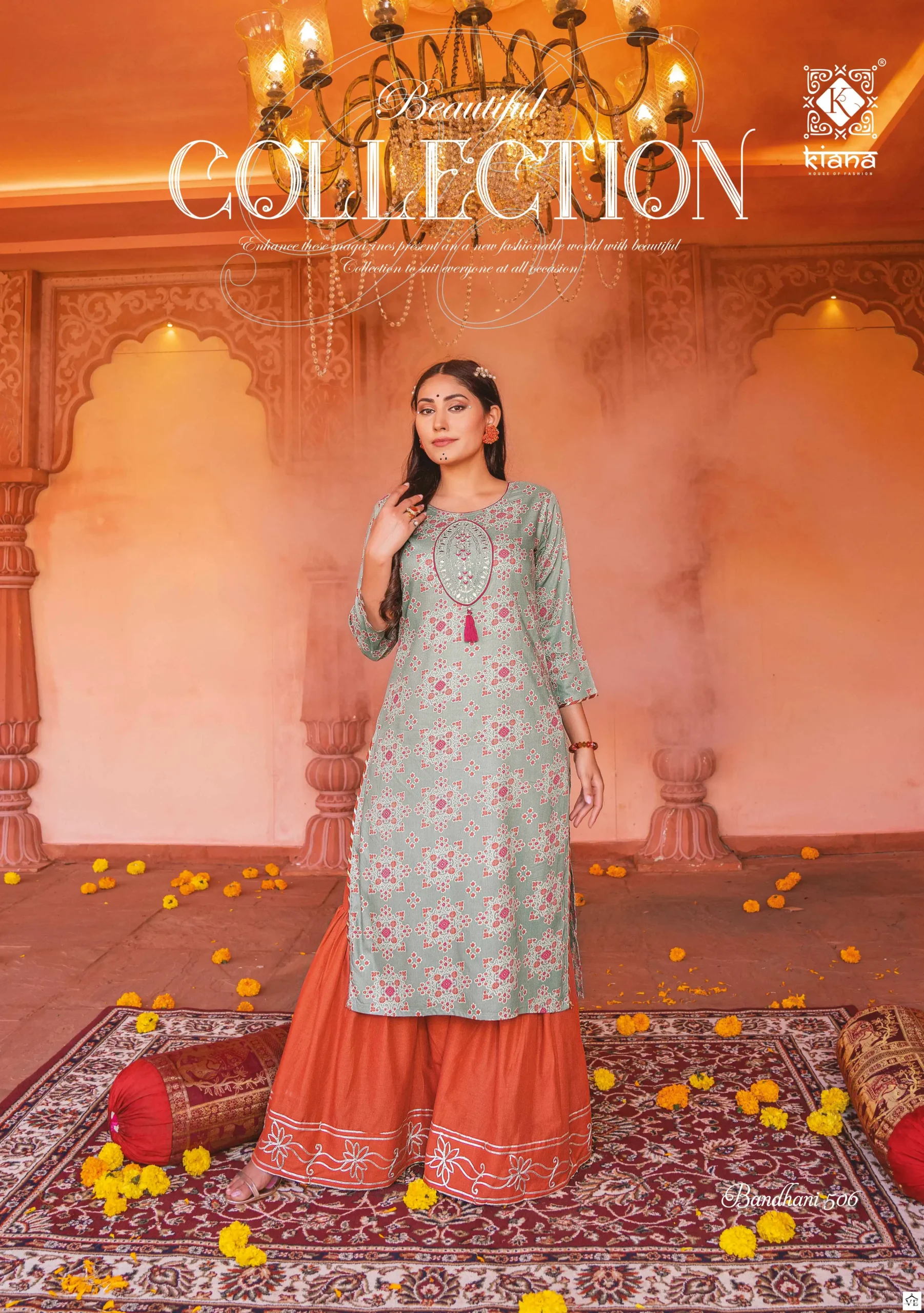 Kiana Bandhani Vol 5 Heavy Rayon Wholesale Kurti With Pant Catalog — Wholesale Kurtis, MPA wholesale from Surat - Gallery Image 4