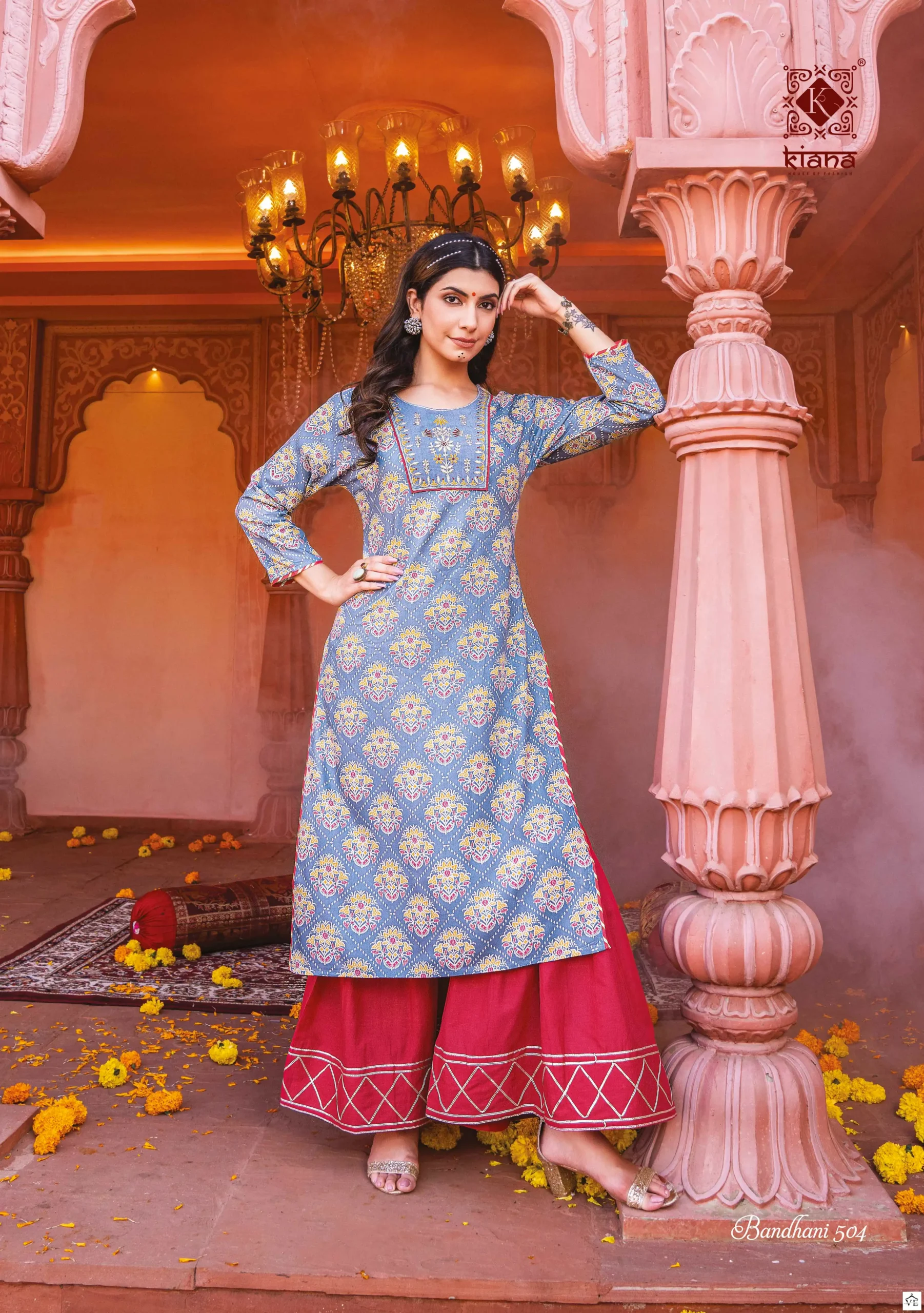 Kiana Bandhani Vol 5 Heavy Rayon Wholesale Kurti With Pant Catalog — Wholesale Kurtis, MPA wholesale from Surat - Gallery Image 5