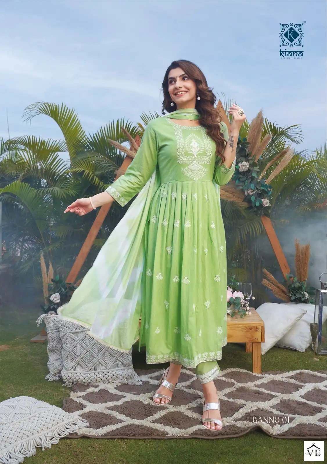 Kiana Banno Pure Cotton Wholesale Nayra Cut Readymade Suit Catalog — Wholesale Salwar Suits, MPA wholesale from Surat — view 7