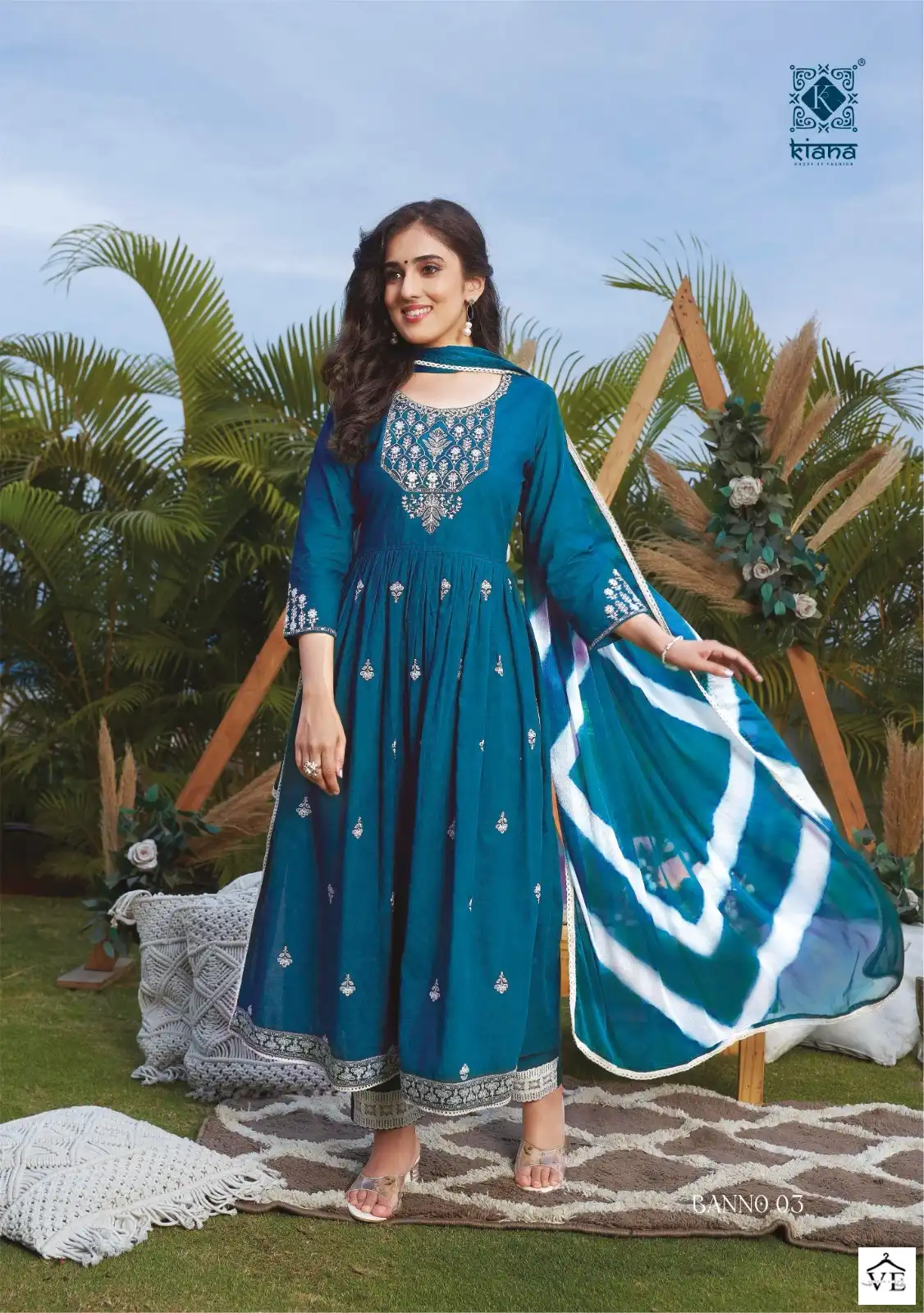 Kiana Banno Pure Cotton Wholesale Nayra Cut Readymade Suit Catalog — Wholesale Salwar Suits, MPA wholesale from Surat — view 2