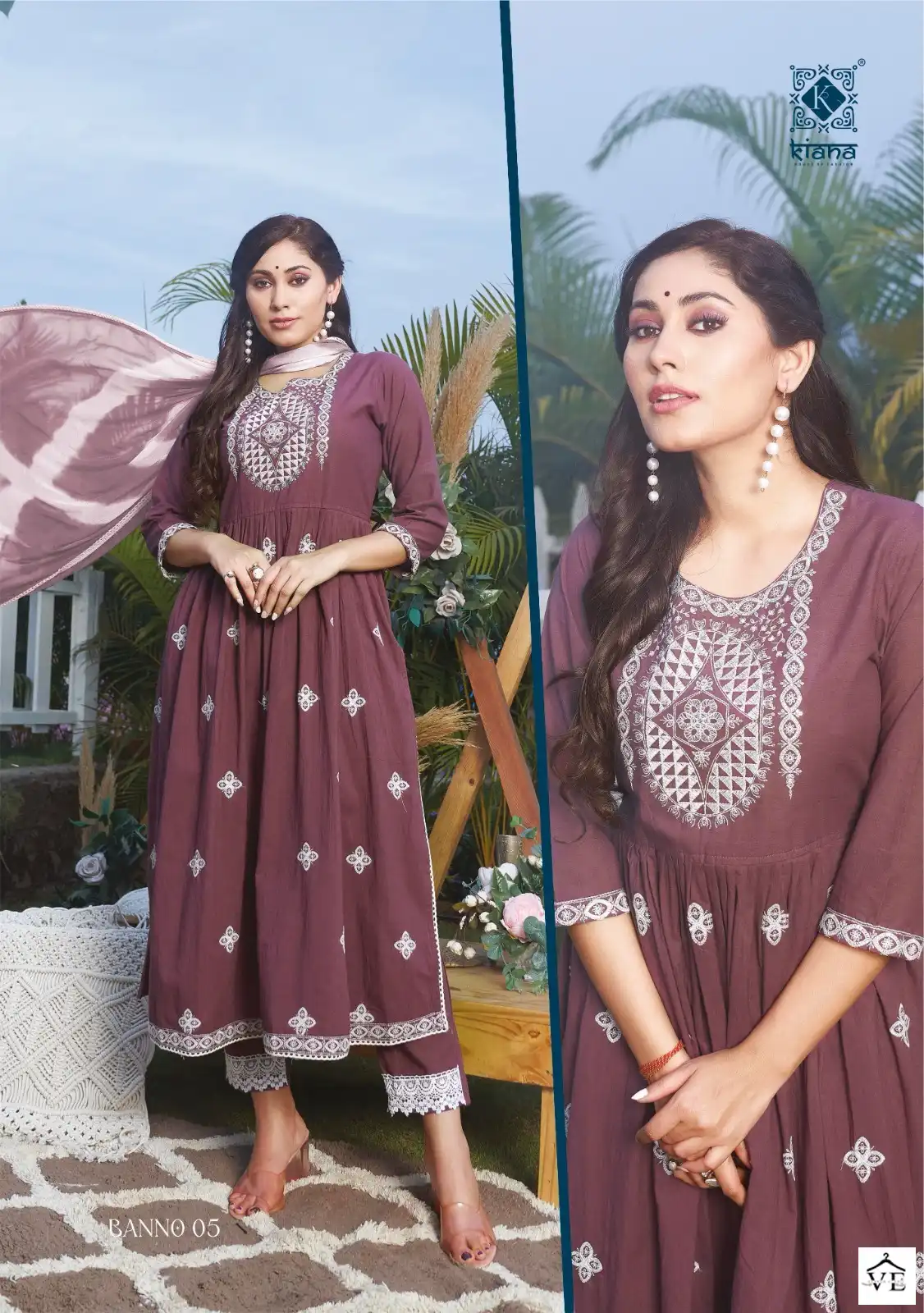 Kiana Banno Pure Cotton Wholesale Nayra Cut Readymade Suit Catalog — Wholesale Salwar Suits, MPA wholesale from Surat — view 6