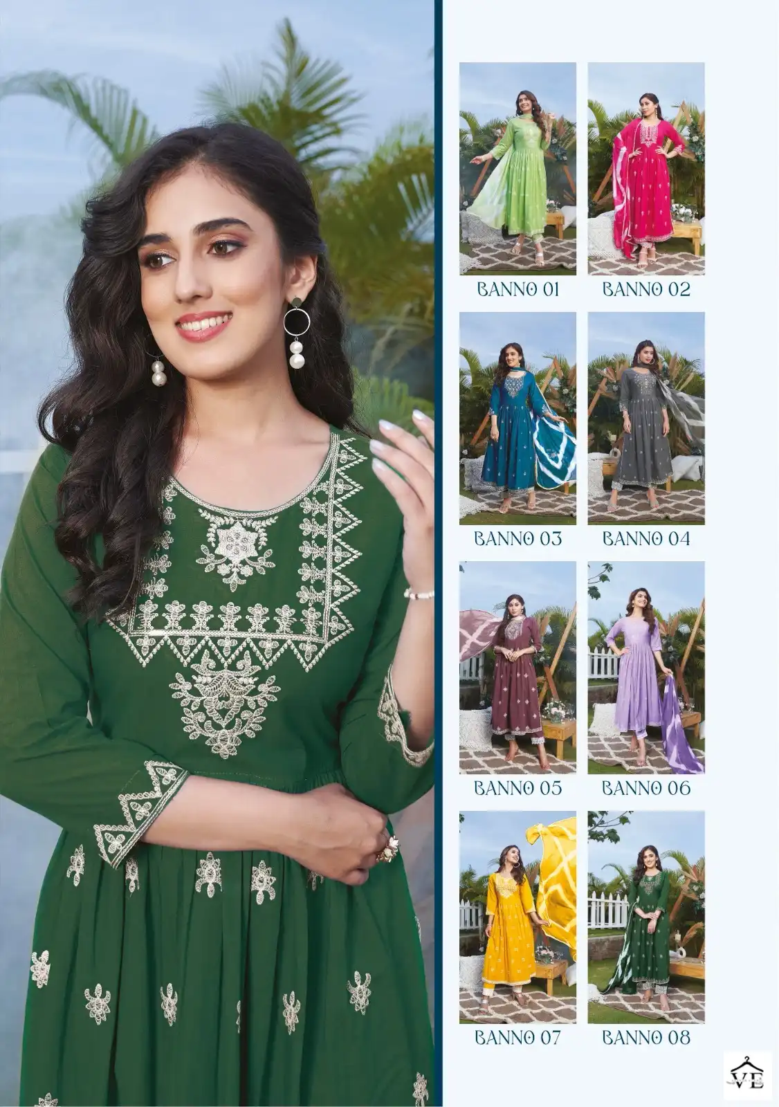Kiana Banno Pure Cotton Wholesale Nayra Cut Readymade Suit Catalog — Wholesale Salwar Suits, MPA wholesale from Surat — view 8