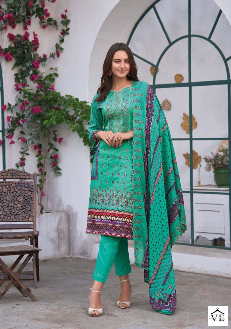 Shree Fabs Bin Saeed Lawn Collection Vol 4 Pure Lawn  Wholesale Pakistani Salwar Suit Catalog — Wholesale Salwar Suits, MPA wholesale from Surat — view 2