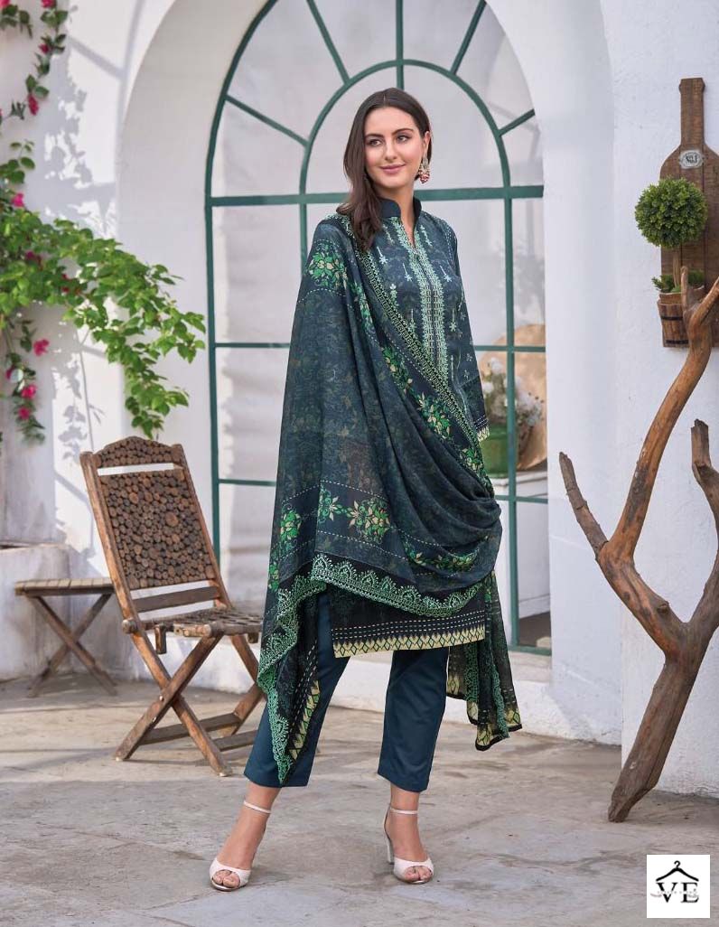 Shree Fabs Bin Saeed Lawn Collection Vol 4 Pure Lawn  Wholesale Pakistani Salwar Suit Catalog — Wholesale Salwar Suits, MPA wholesale from Surat — view 3