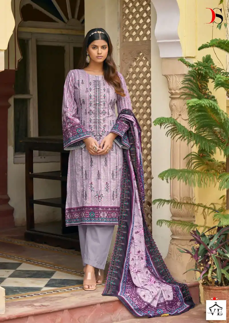Deepsy Suits Bin Saeed Lawn Pure Cotton Wholesale Pakistani Salwar Suit Catalog — Wholesale Salwar Suits, MPA wholesale from Surat - Gallery Image 2