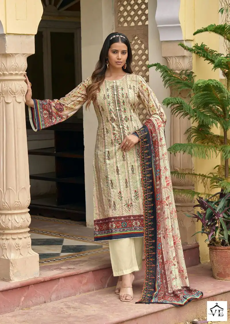 Deepsy Suits Bin Saeed Lawn Pure Cotton Wholesale Pakistani Salwar Suit Catalog — Wholesale Salwar Suits, MPA wholesale from Surat - Gallery Image 4