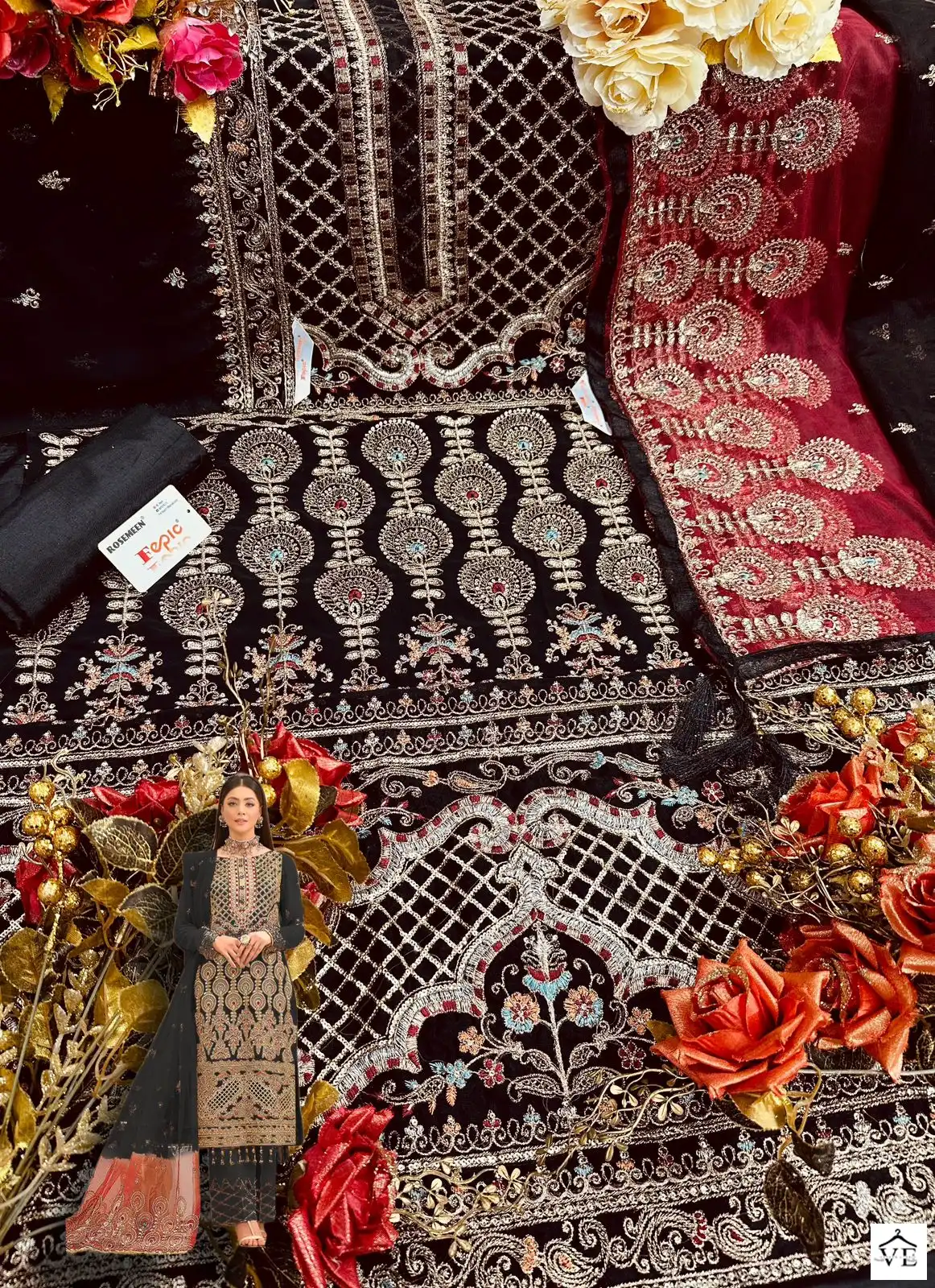 Fepic C-1236 Georgette Wholesale Designer Pakistani Suit Catalog — Wholesale Salwar Suits, MPA wholesale from Surat - Gallery Image 5