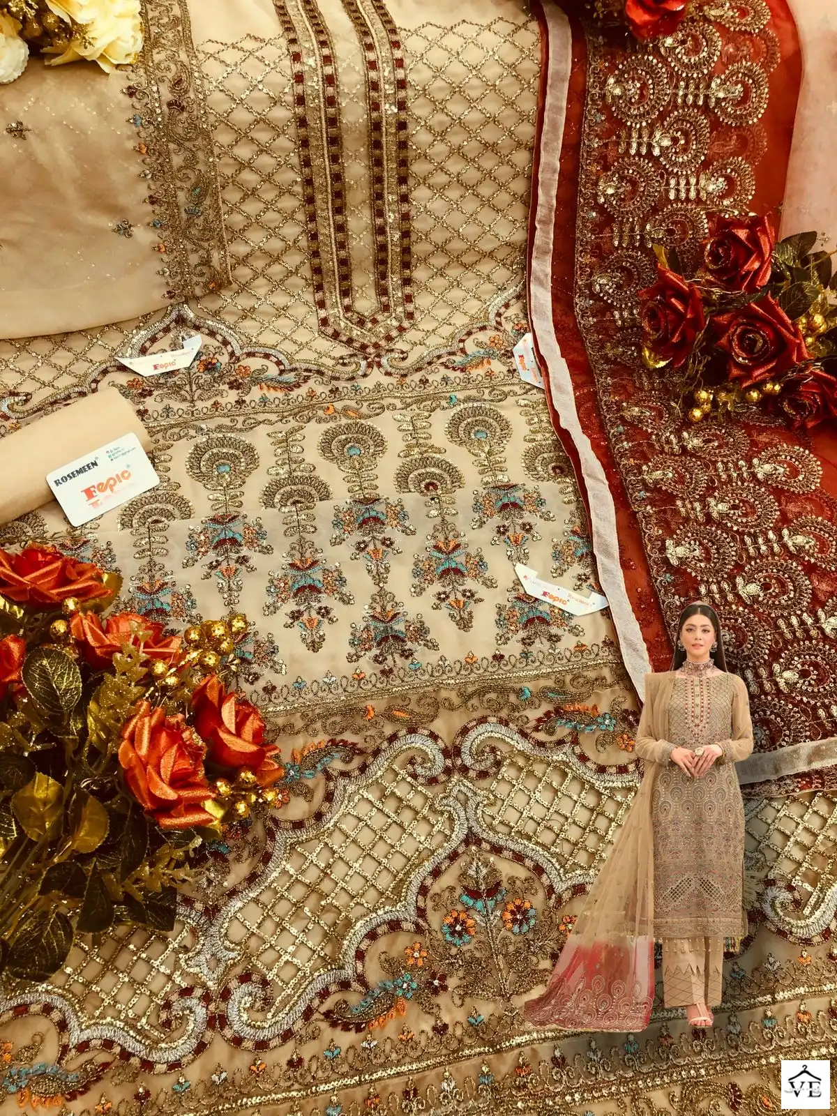 Fepic C-1236 Georgette Wholesale Designer Pakistani Suit Catalog — Wholesale Salwar Suits, MPA wholesale from Surat - Gallery Image 6