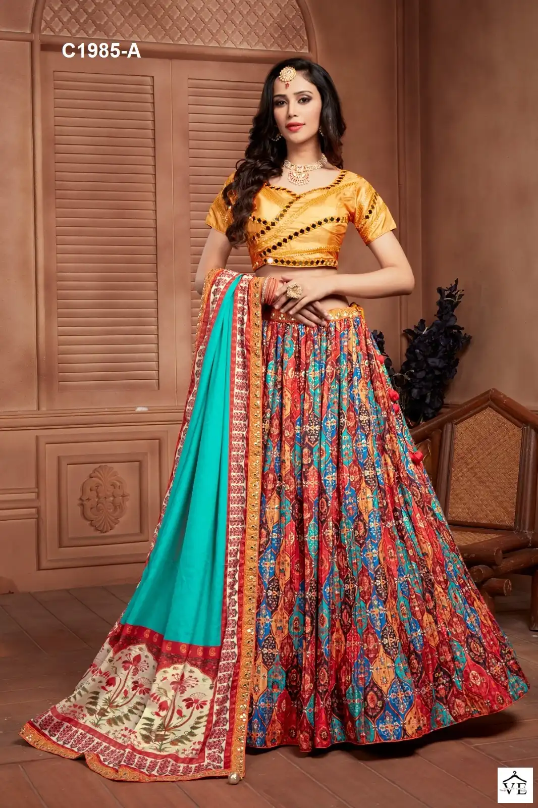 Amoha C1985 Chinnon Wholesale Lahenga Catalog — Wholesale Lehenga, MPA wholesale from Surat - Gallery Image 2