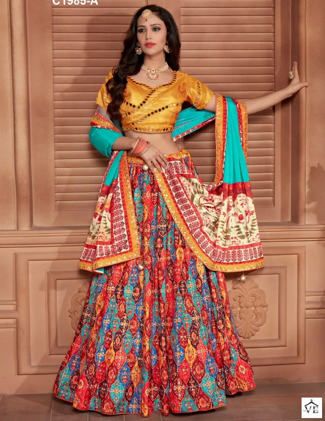 Amoha C1985 Chinnon Wholesale Lahenga Catalog — Wholesale Lehenga, MPA wholesale from Surat — view 1