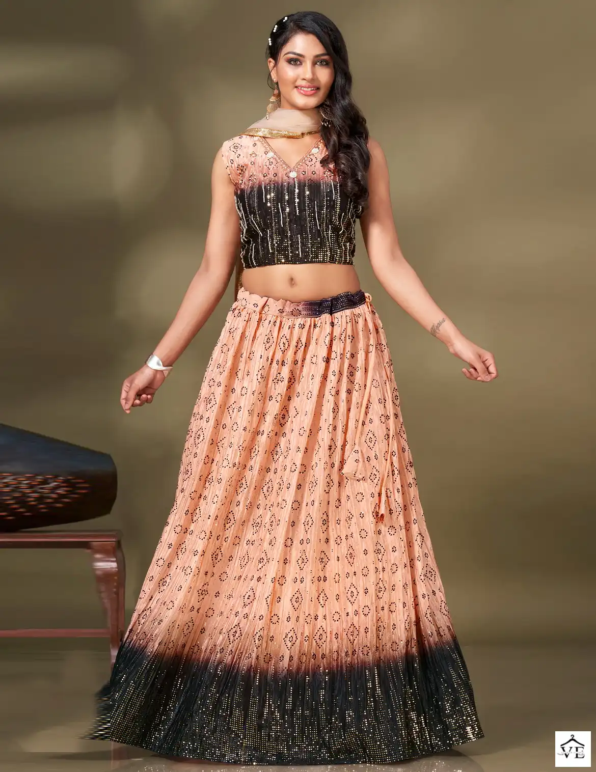Amoha C2013 Chinnon Crush Wholesale Lahenga Catalog — Wholesale Lehenga, MPA wholesale from Surat — view 1