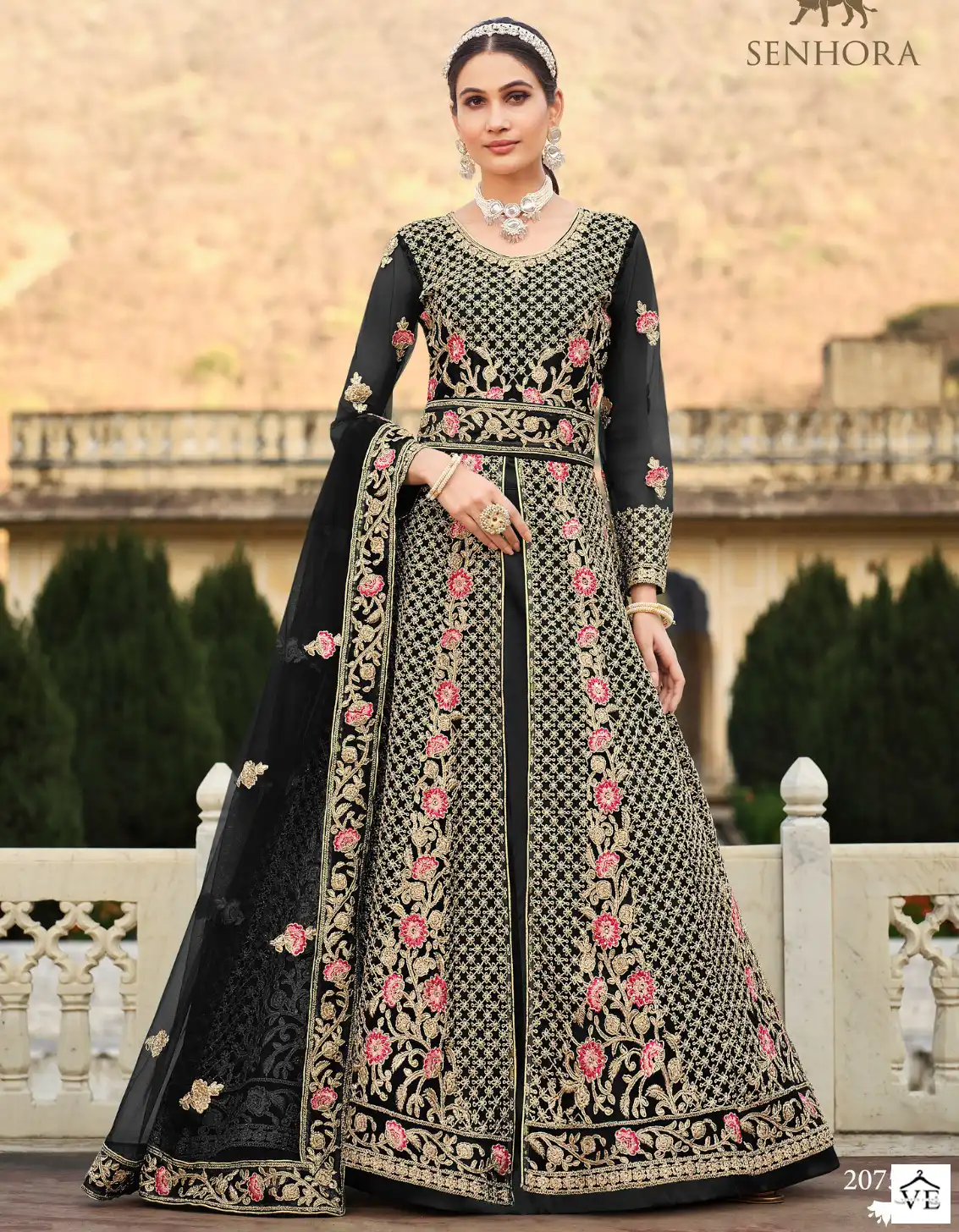 Senhora Carolina Pure Butterfly Net Wholesale Anarkali Suits Catalog — Wholesale Salwar Suits, MPA wholesale from Surat — view 1