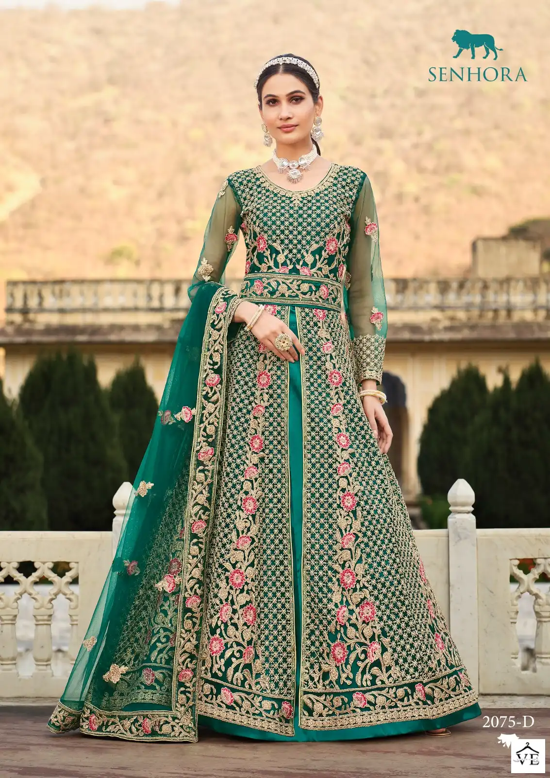 Senhora Carolina Pure Butterfly Net Wholesale Anarkali Suits Catalog — Wholesale Salwar Suits, MPA wholesale from Surat - Gallery Image 3