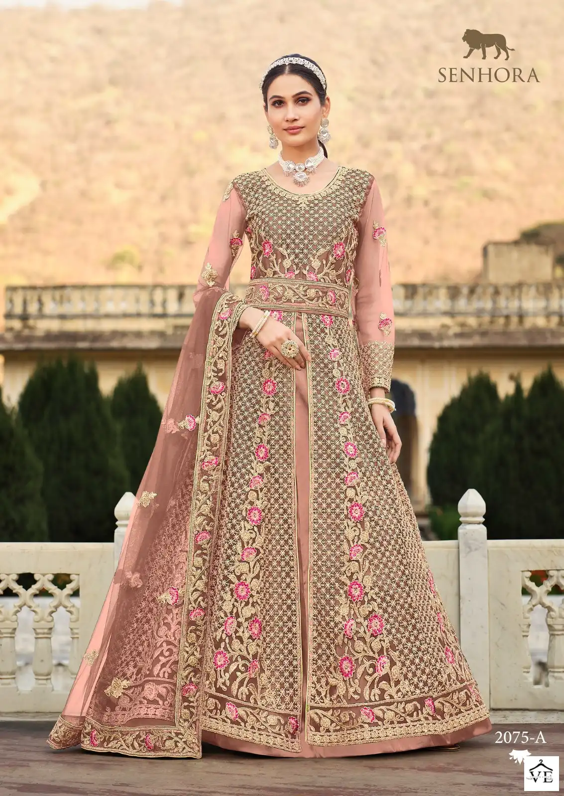 Senhora Carolina Pure Butterfly Net Wholesale Anarkali Suits Catalog — Wholesale Salwar Suits, MPA wholesale from Surat - Gallery Image 4