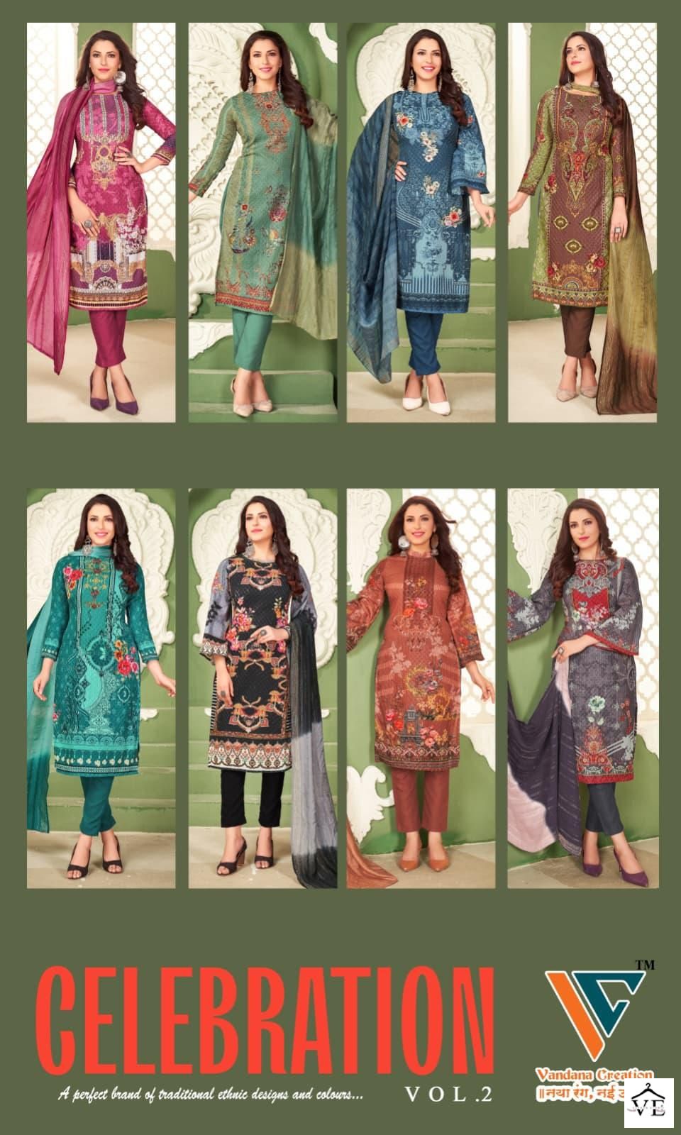 Vandana Celebration Vol 2 Cotton Wholesale Pakistani Salwar Suit Catalog — Wholesale Salwar Suits, MPA wholesale from Surat — view 9
