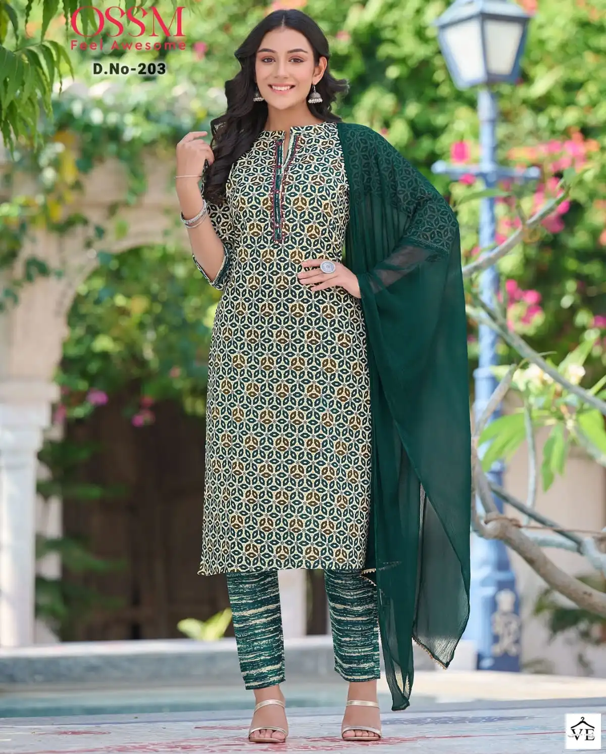 Ossm Celebrity Vol 2 Cotton Print Wholesale Readymade Salwar Suit Catalog — Wholesale Salwar Suits, MPA wholesale from Surat — view 1
