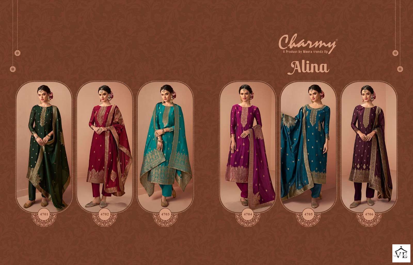 Zisa Charmy Jacquard Wholesale Designer Salwar Suit Catalog — Wholesale Salwar Suits, MPA wholesale from Surat — view 7