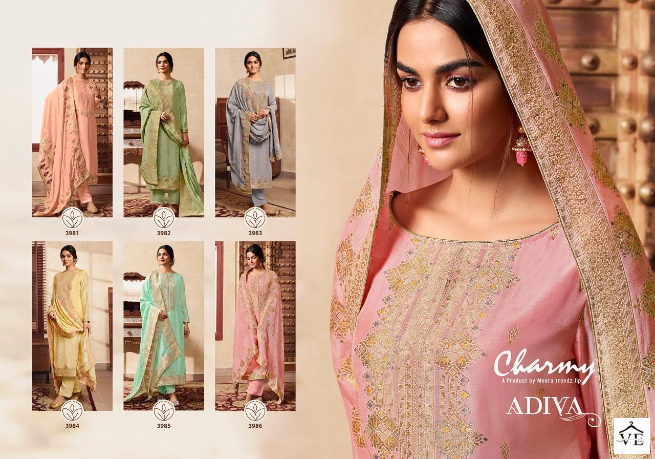 Zisa Charmy Adiva Muslin Wholesale Designer Salwar Suit Catalog — Wholesale Salwar Suits, MPA wholesale from Surat — view 7