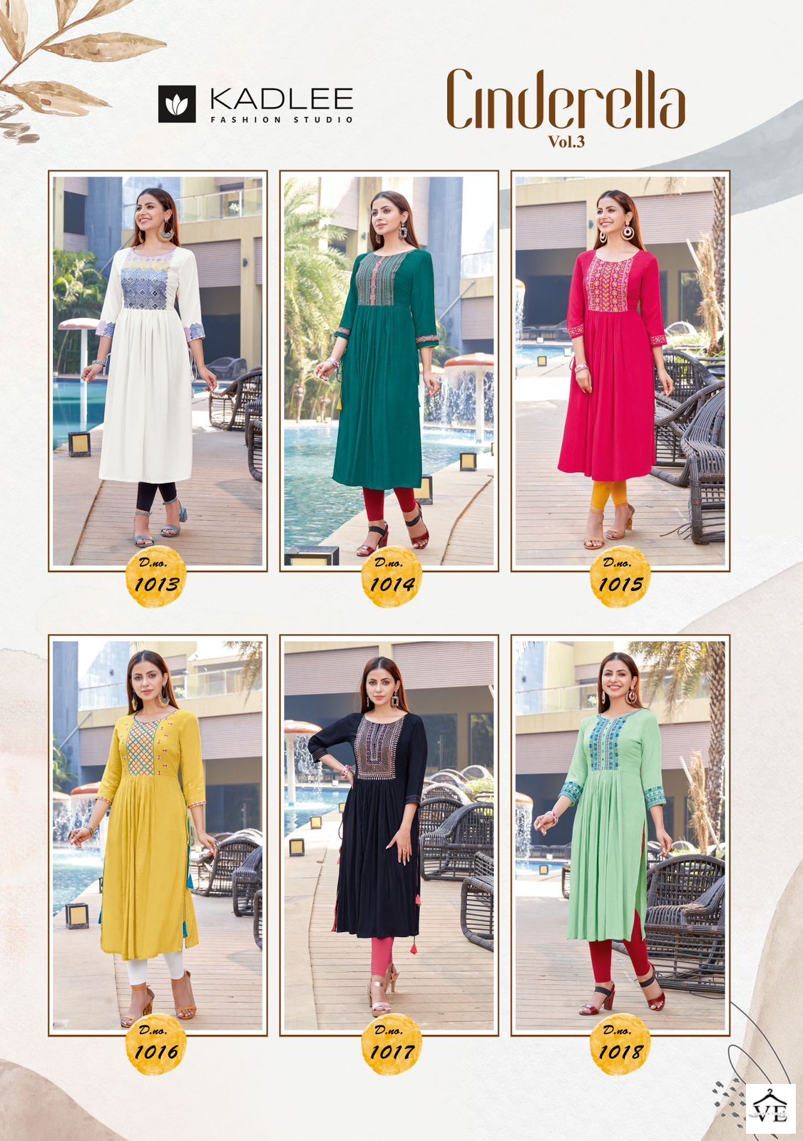 Kadlee Fashion Cinderella Vol 3 Rayon Wholesale Kurti Catalog — Wholesale Kurtis, Kadlee Fashion Studio wholesale from Surat — view 7