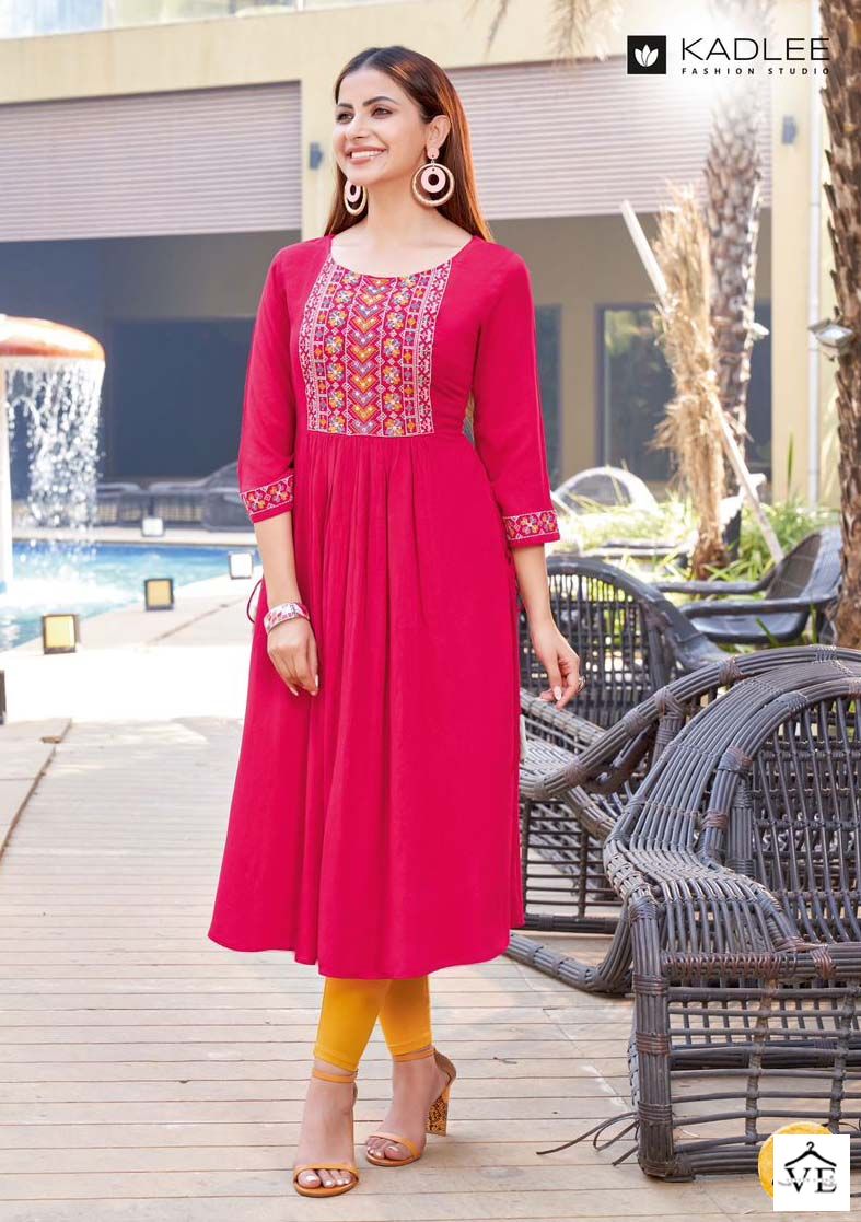 Kadlee Fashion Cinderella Vol 3 Rayon Wholesale Kurti Catalog — Wholesale Kurtis, Kadlee Fashion Studio wholesale from Surat - Gallery Image 4