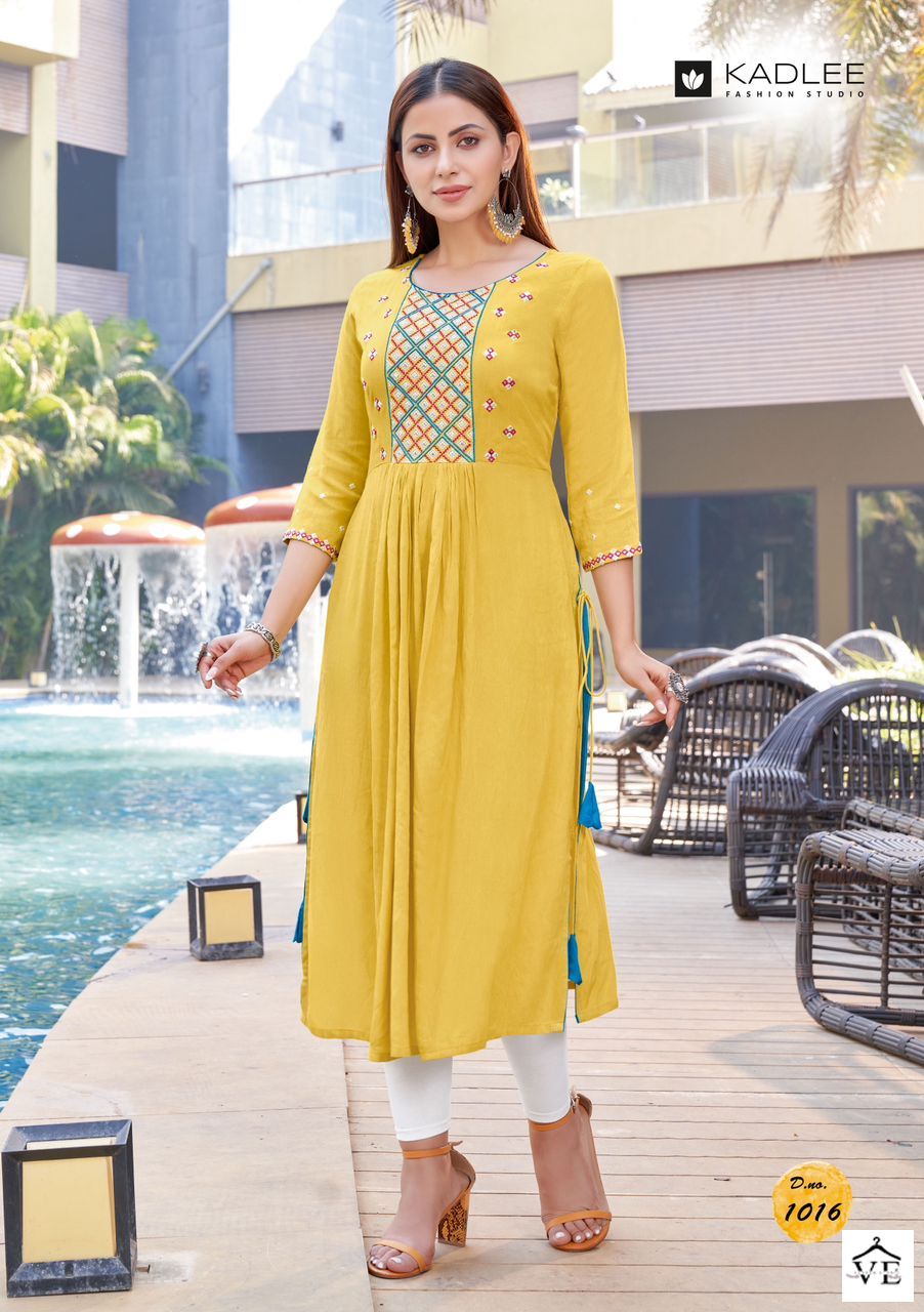 Kadlee Fashion Cinderella Vol 3 Rayon Wholesale Kurti Catalog — Wholesale Kurtis, Kadlee Fashion Studio wholesale from Surat - Gallery Image 6