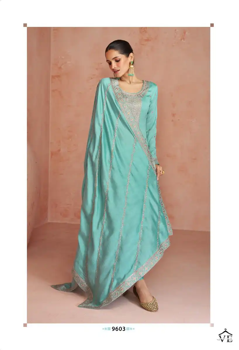 Aashirwad Coco Premium Silk Wholesale Designer Salwar Suit Catalog — Wholesale Salwar Suits, Aashirwad Creation wholesale from Surat - Gallery Image 2