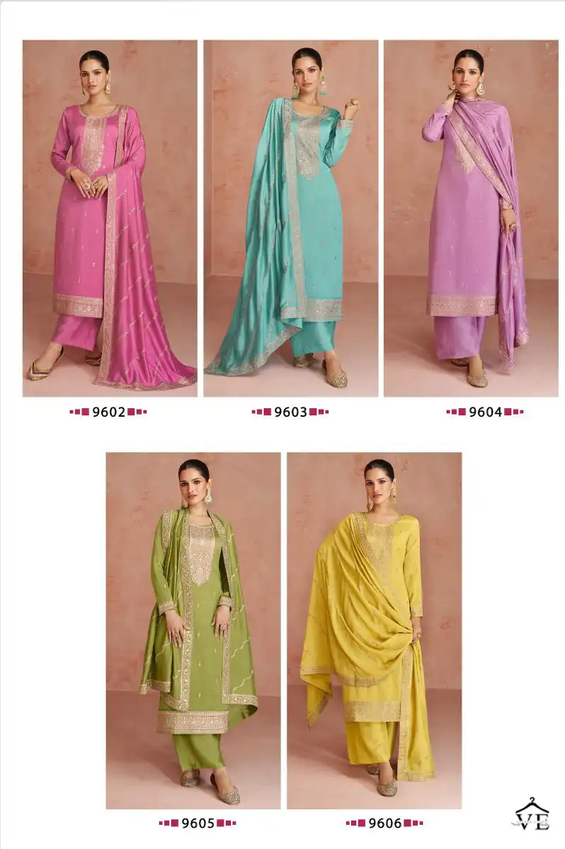 Aashirwad Coco Premium Silk Wholesale Designer Salwar Suit Catalog — Wholesale Salwar Suits, Aashirwad Creation wholesale from Surat — view 7