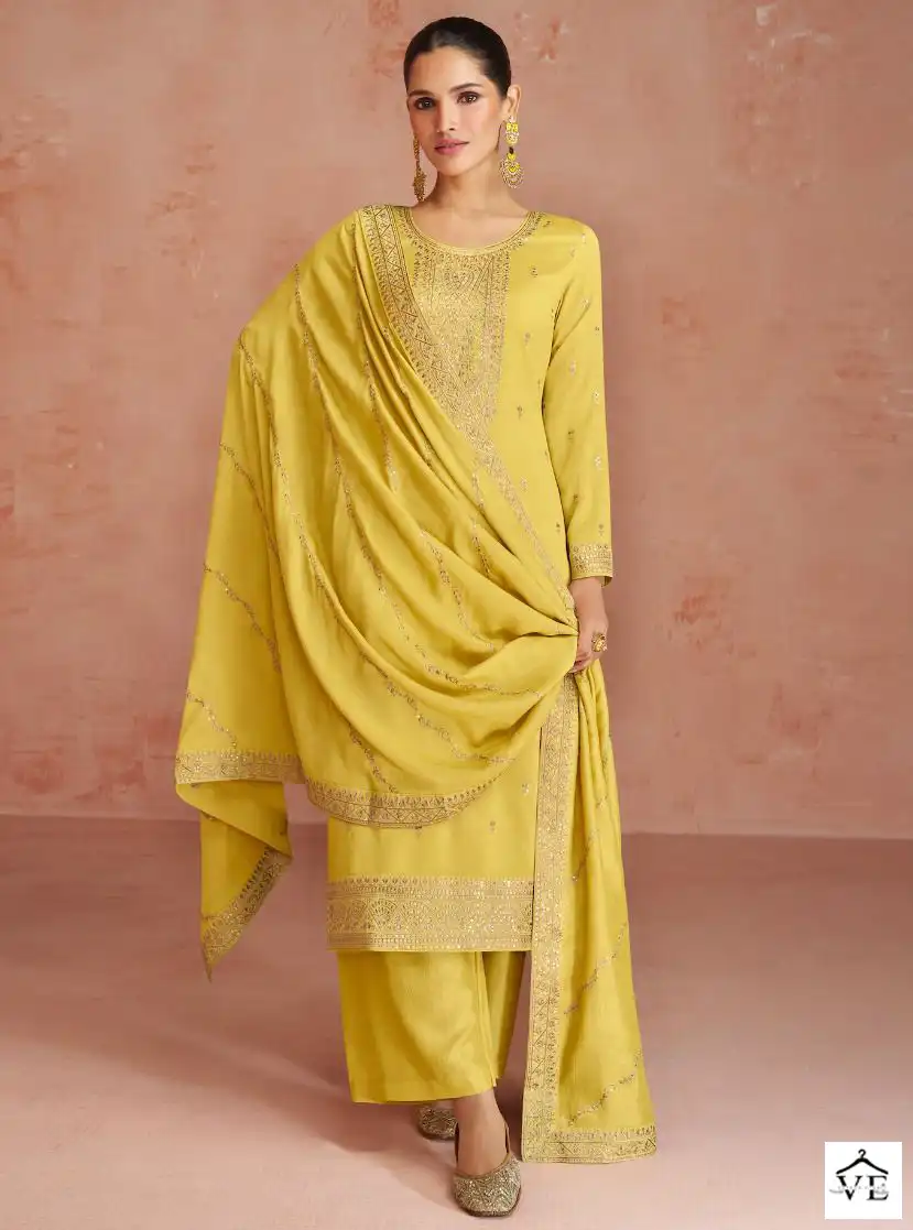 Aashirwad Coco Premium Silk Wholesale Designer Salwar Suit Catalog — Wholesale Salwar Suits, Aashirwad Creation wholesale from Surat — view 1