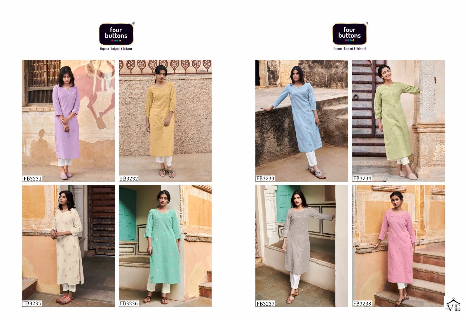 Four Buttons Colors Vol 15 Rayon Wholesale Kurtis Catalog — Wholesale Kurtis, MPA wholesale from Surat — view 9