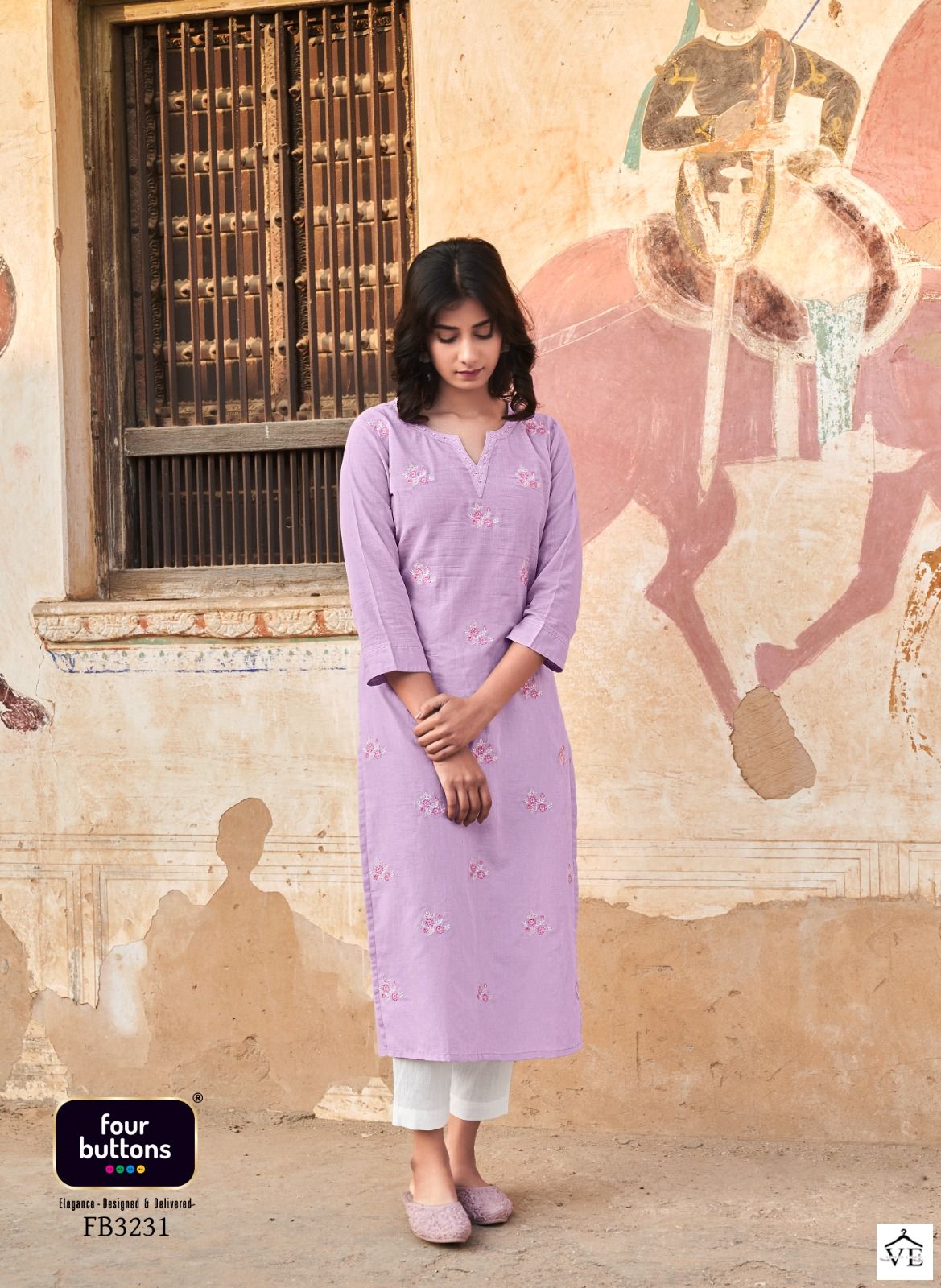 Four Buttons Colors Vol 15 Rayon Wholesale Kurtis Catalog — Wholesale Kurtis, MPA wholesale from Surat - Gallery Image 2
