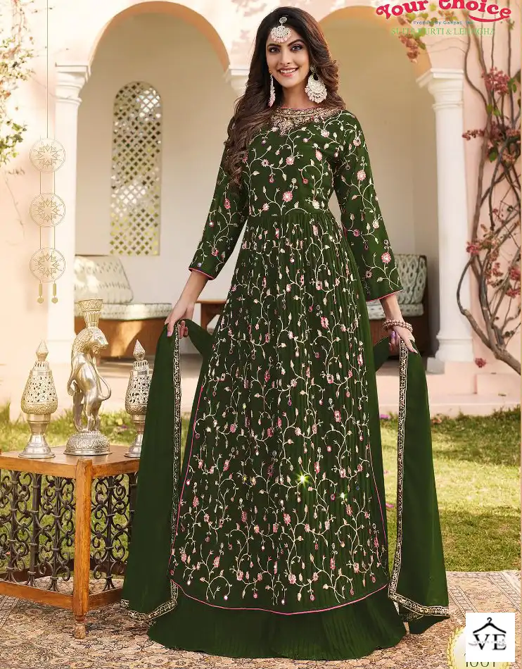 Your Choice Cosmic Blooming Georgette Wholesale Nyra Cut Designer Suits Catalog — Wholesale Salwar Suits, MPA wholesale from Surat — view 1