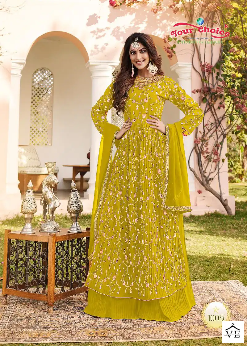 Your Choice Cosmic Blooming Georgette Wholesale Nyra Cut Designer Suits Catalog — Wholesale Salwar Suits, MPA wholesale from Surat - Gallery Image 6