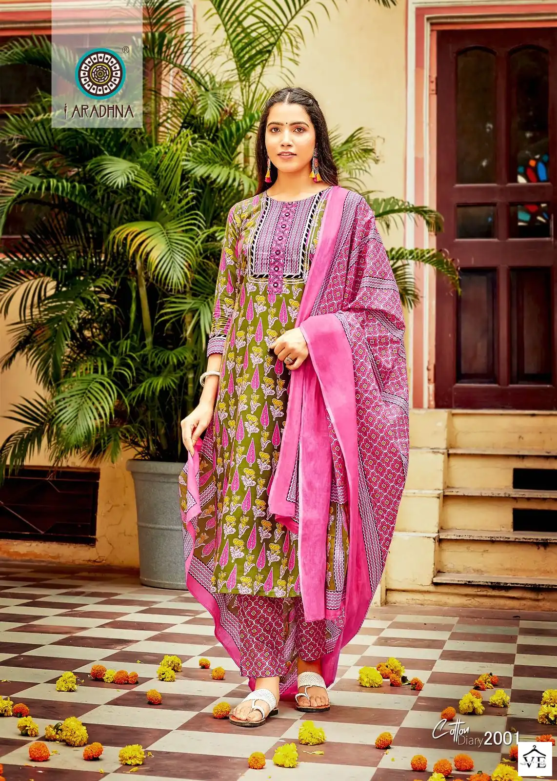 Aradhna Cotton Diary Vol 2 Cotton Wholesale Readymade Salwar Kameez Catalog — Wholesale Salwar Suits, MPA wholesale from Surat — view 9