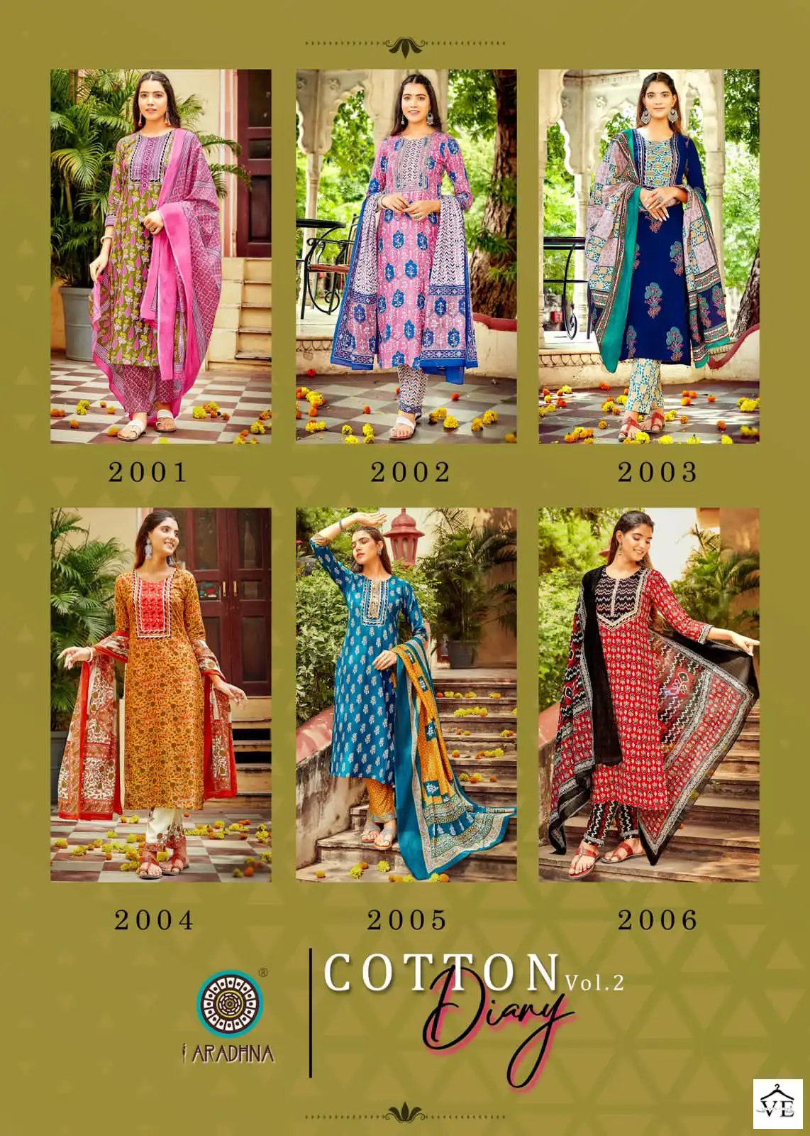 Aradhna Cotton Diary Vol 2 Cotton Wholesale Readymade Salwar Kameez Catalog — Wholesale Salwar Suits, MPA wholesale from Surat — view 13