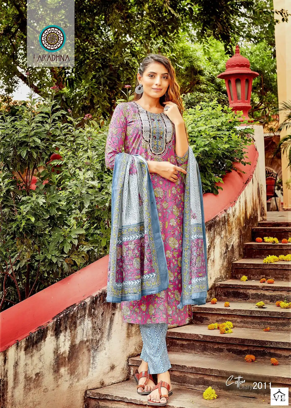 Aradhna Cotton Diary Vol 2 Cotton Wholesale Readymade Salwar Kameez Catalog — Wholesale Salwar Suits, MPA wholesale from Surat — view 11