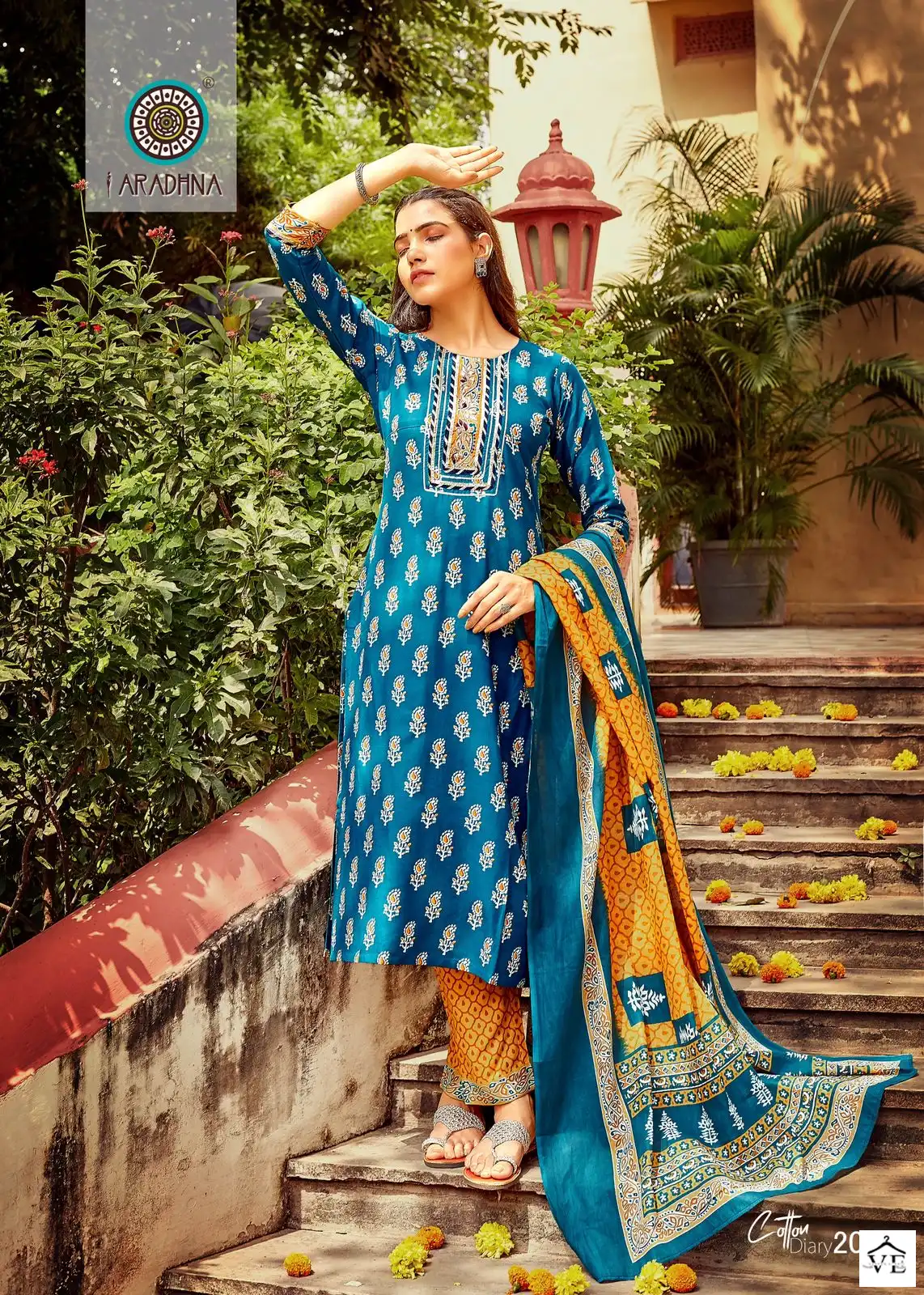 Aradhna Cotton Diary Vol 2 Cotton Wholesale Readymade Salwar Kameez Catalog — Wholesale Salwar Suits, MPA wholesale from Surat — view 2