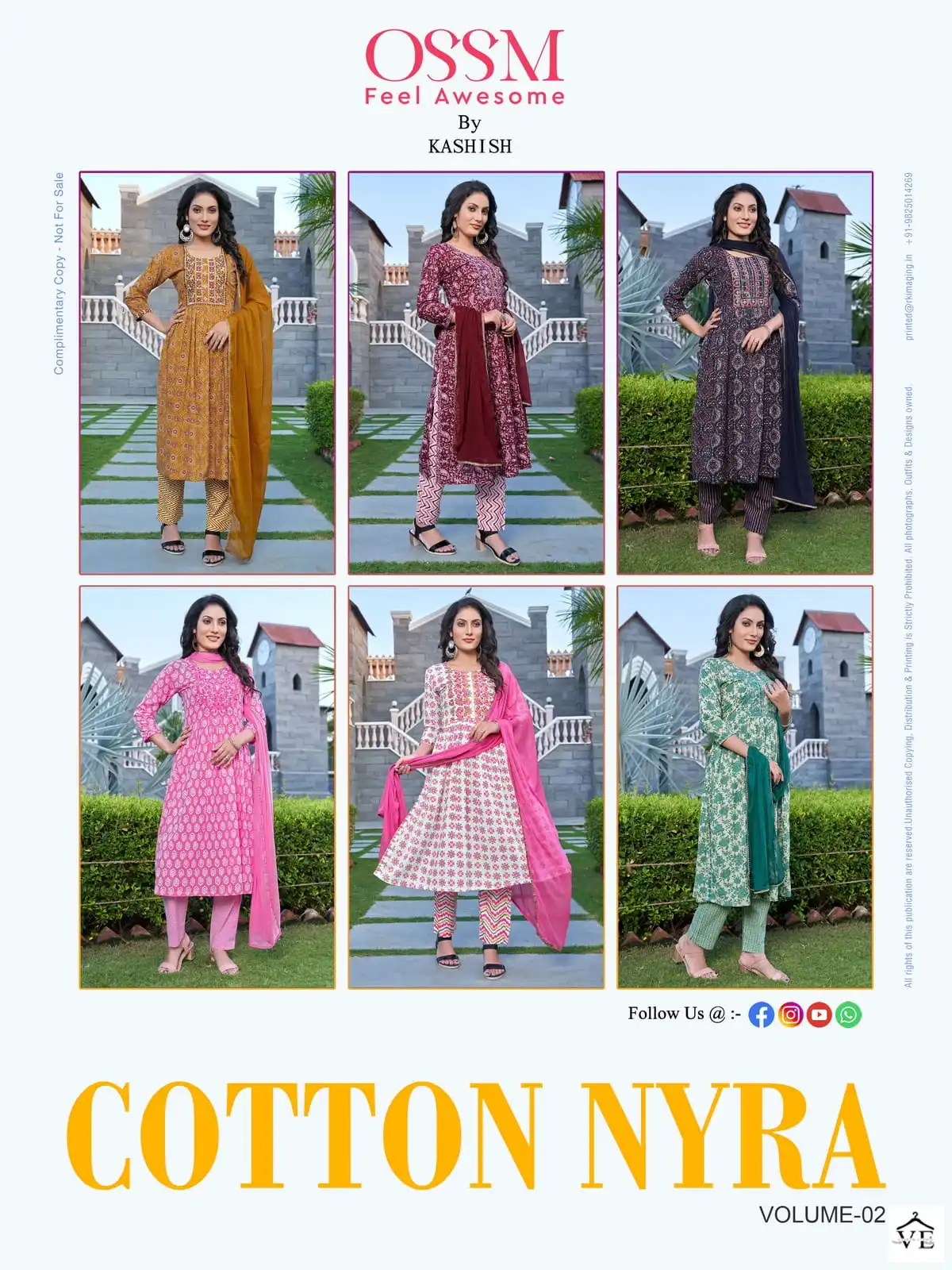 Ossm Cotton Nyra Vol 2 Cotton Wholesale Readymade Suits Catalog — Wholesale Salwar Suits, MPA wholesale from Surat — view 7
