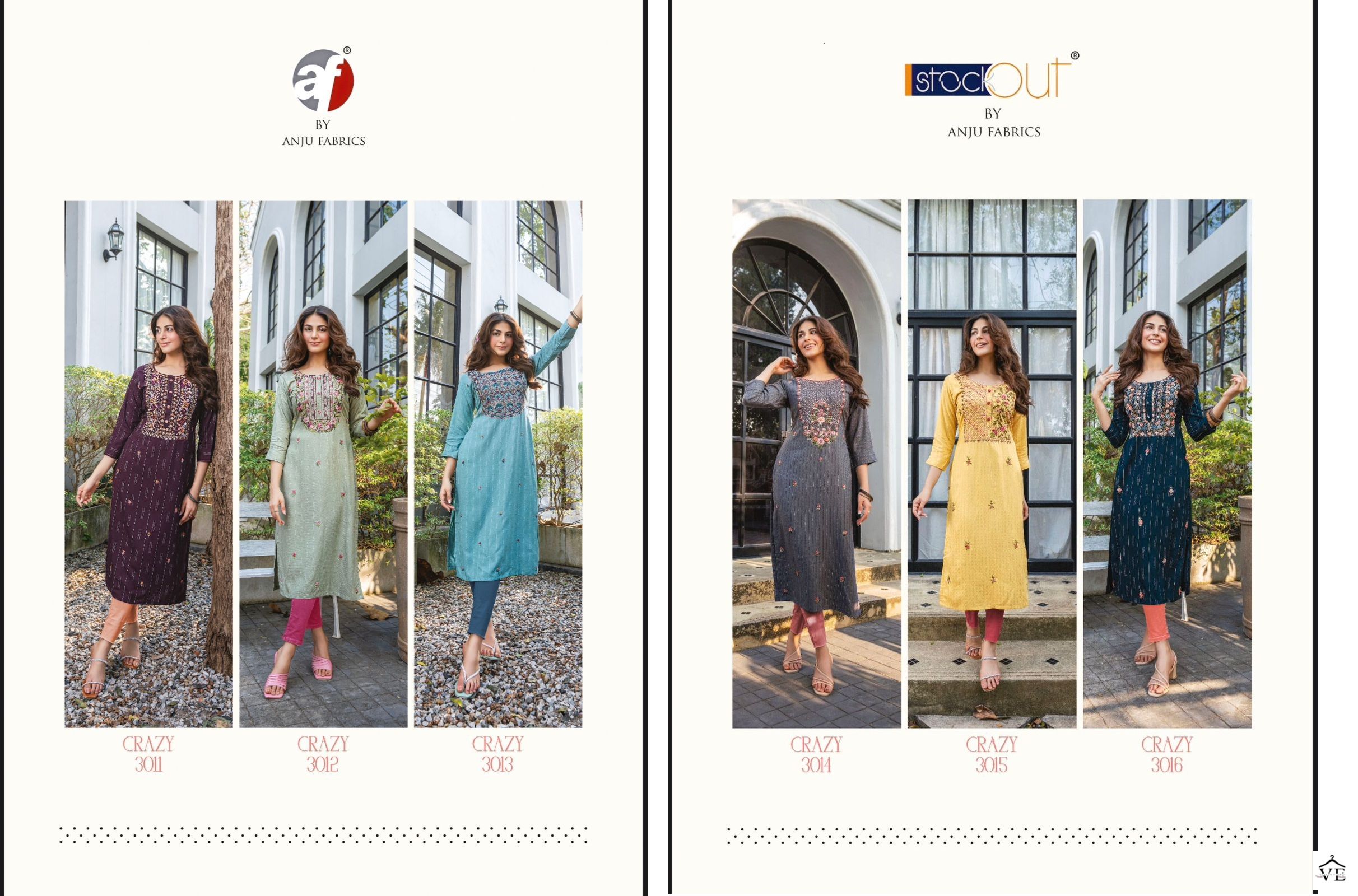 Anju Fabrics Crazy Vol 5 Rayon Wholesale Designer Kurtis Catalog — Wholesale Kurtis, MPA wholesale from Surat — view 7