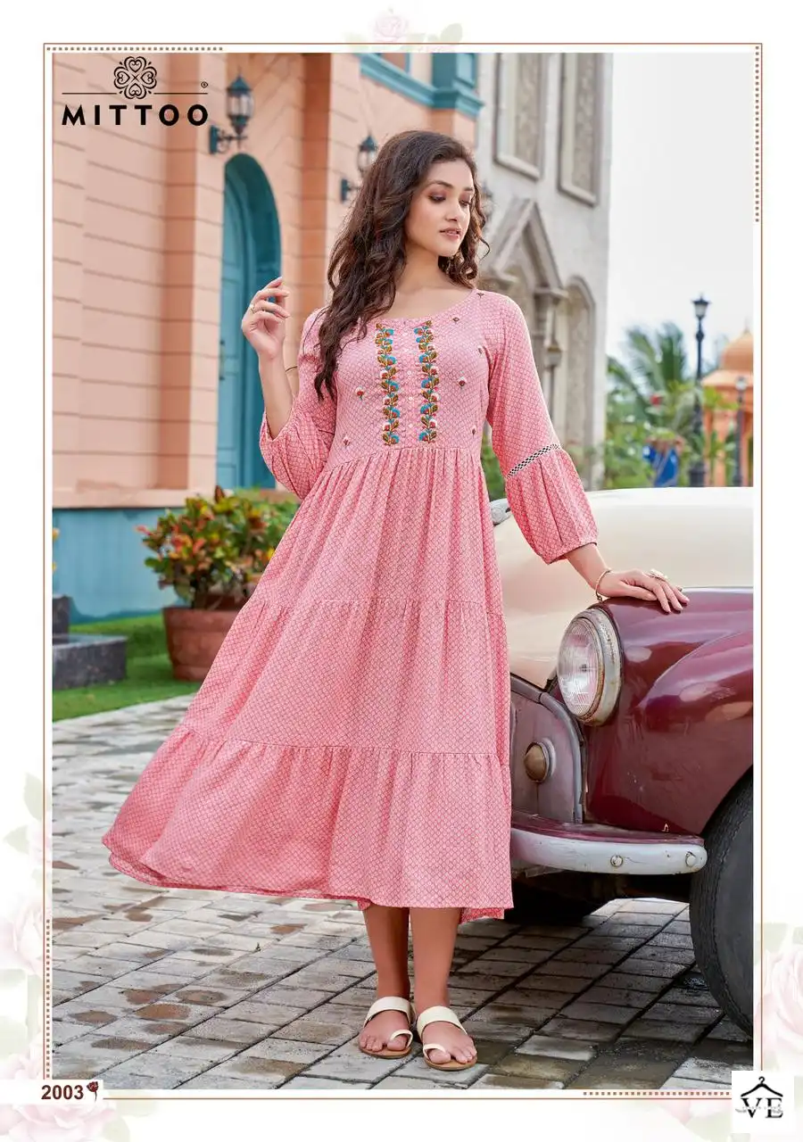 Mittoo Chaahat Rayon Wholesale Kurti Catalog — Wholesale Kurtis, MPA wholesale from Surat - Gallery Image 3