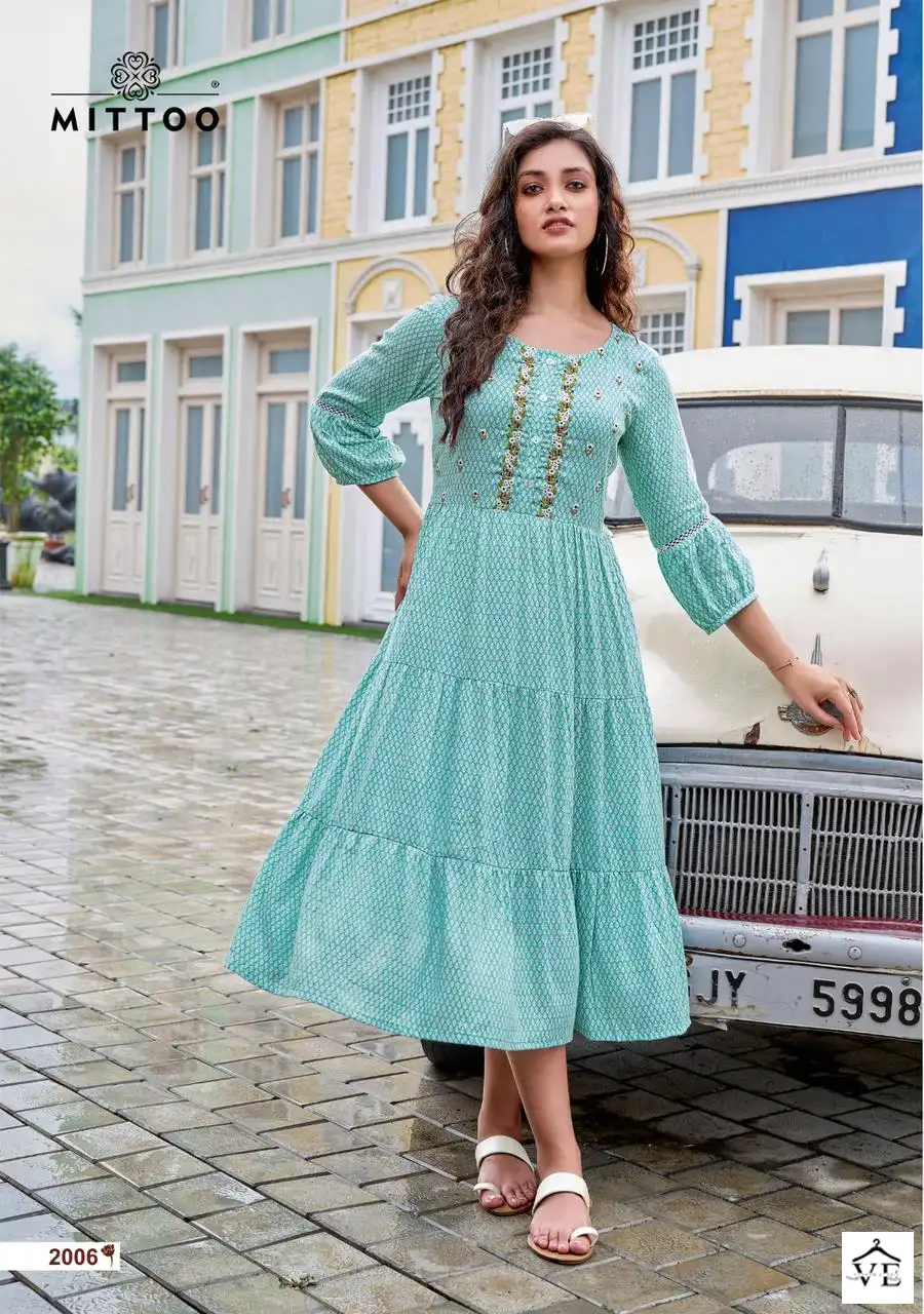 Mittoo Chaahat Rayon Wholesale Kurti Catalog — Wholesale Kurtis, MPA wholesale from Surat - Gallery Image 2