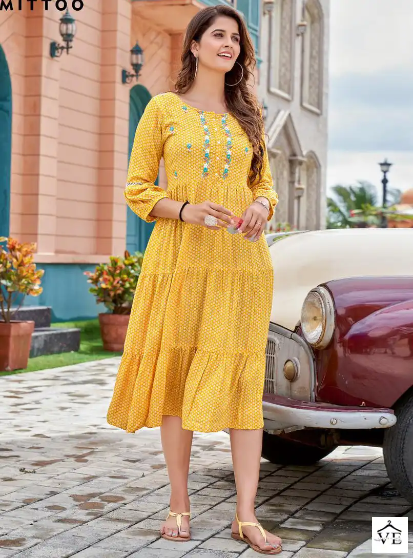 Mittoo Chaahat Rayon Wholesale Kurti Catalog — Wholesale Kurtis, MPA wholesale from Surat — view 1