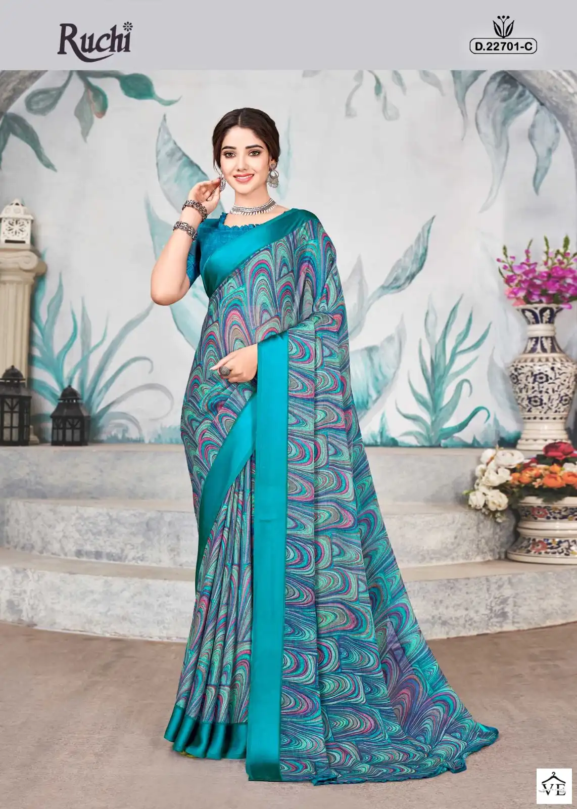 Ruchi Cherry-33 Chiffon Wholesale Saree Catalog — Wholesale Sarees, MPA wholesale from Surat - Gallery Image 4