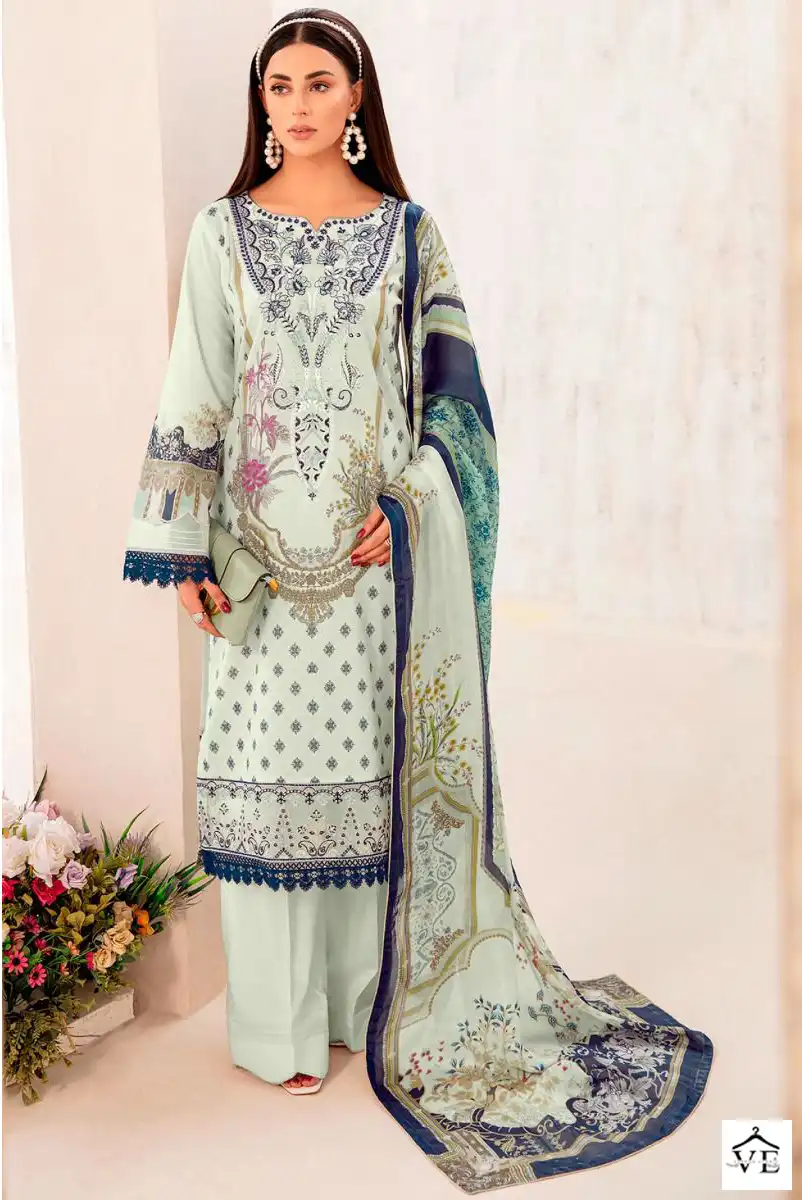 Deepsy Suits Chevron Lawn-7 Pure Cotton Wholesale Pakistani Suit Catalog — Wholesale Salwar Suits, MPA wholesale from Surat - Gallery Image 4