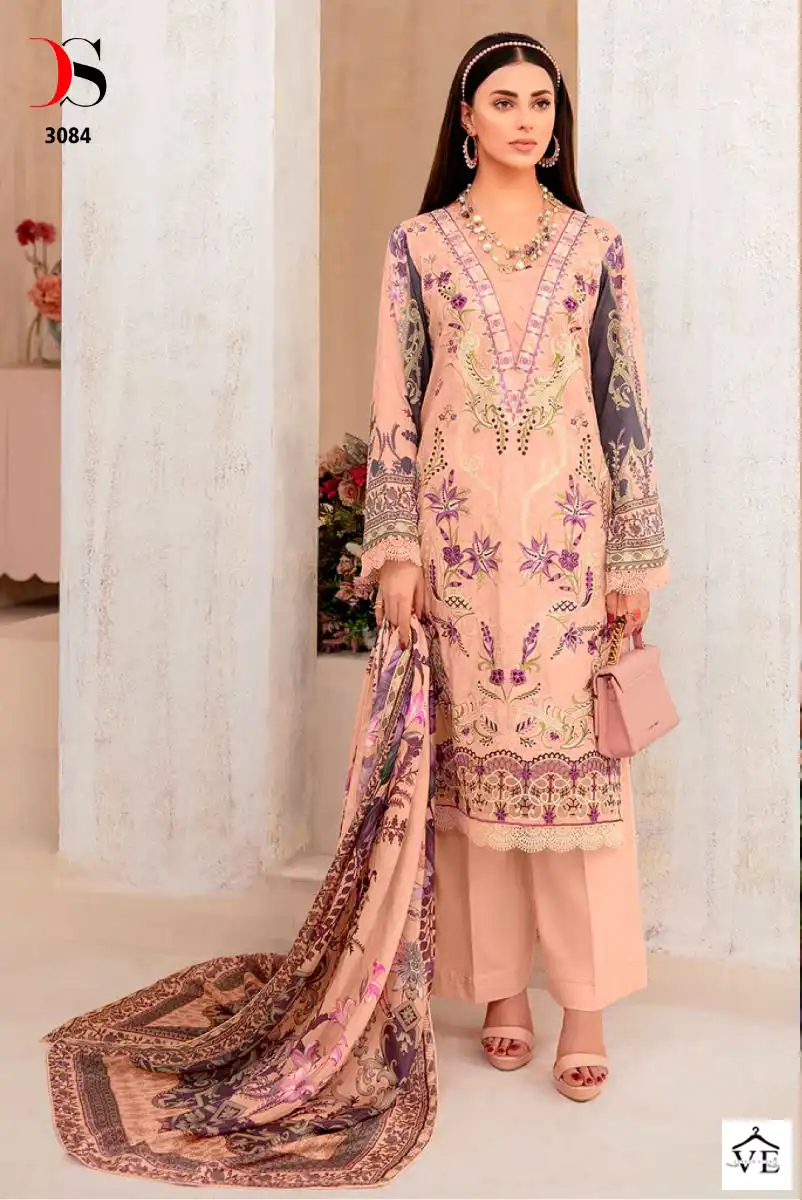 Deepsy Suits Chevron Lawn-7 Pure Cotton Wholesale Pakistani Suit Catalog — Wholesale Salwar Suits, MPA wholesale from Surat - Gallery Image 6