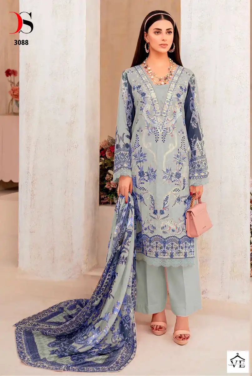 Deepsy Suits Chevron Lawn-7 Pure Cotton Wholesale Pakistani Suit Catalog — Wholesale Salwar Suits, MPA wholesale from Surat - Gallery Image 3