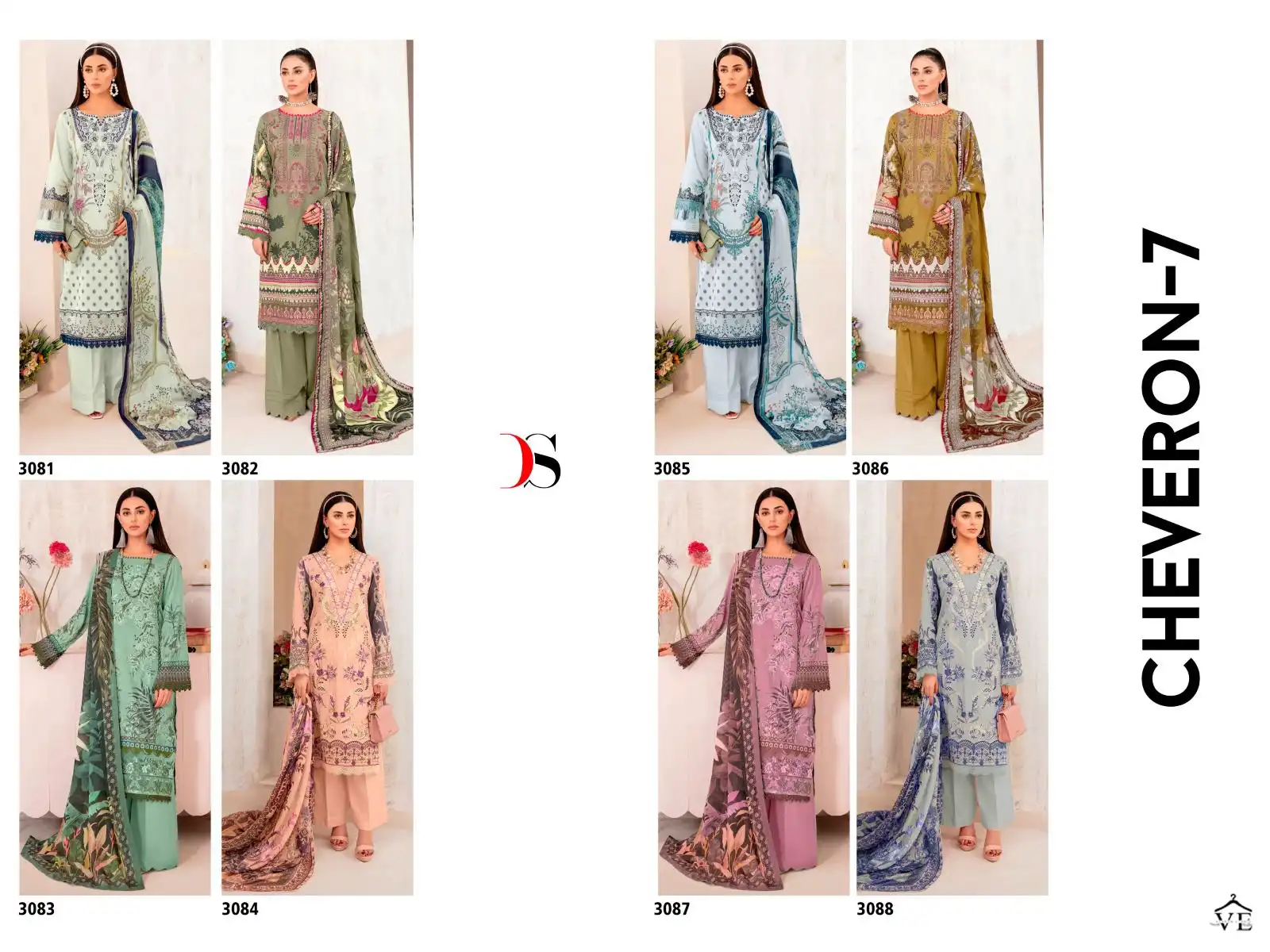 Deepsy Suits Chevron Lawn-7 Pure Cotton Wholesale Pakistani Suit Catalog — Wholesale Salwar Suits, MPA wholesale from Surat — view 9