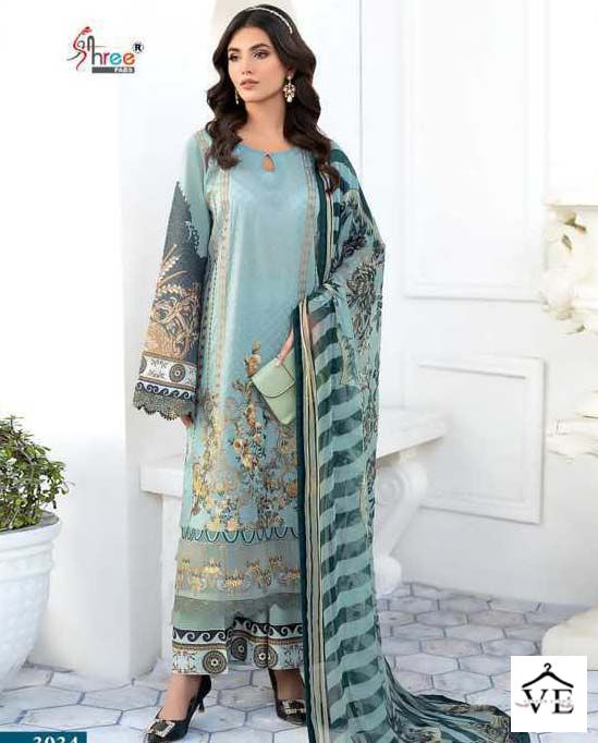 Shree Fabs Chevron Luxury Lawn Collection Vol 14 Pure Lawn Cotton Wholesale Pakistani Salwar Suit Catalog — Wholesale Salwar Suits, MPA wholesale from Surat - Gallery Image 6