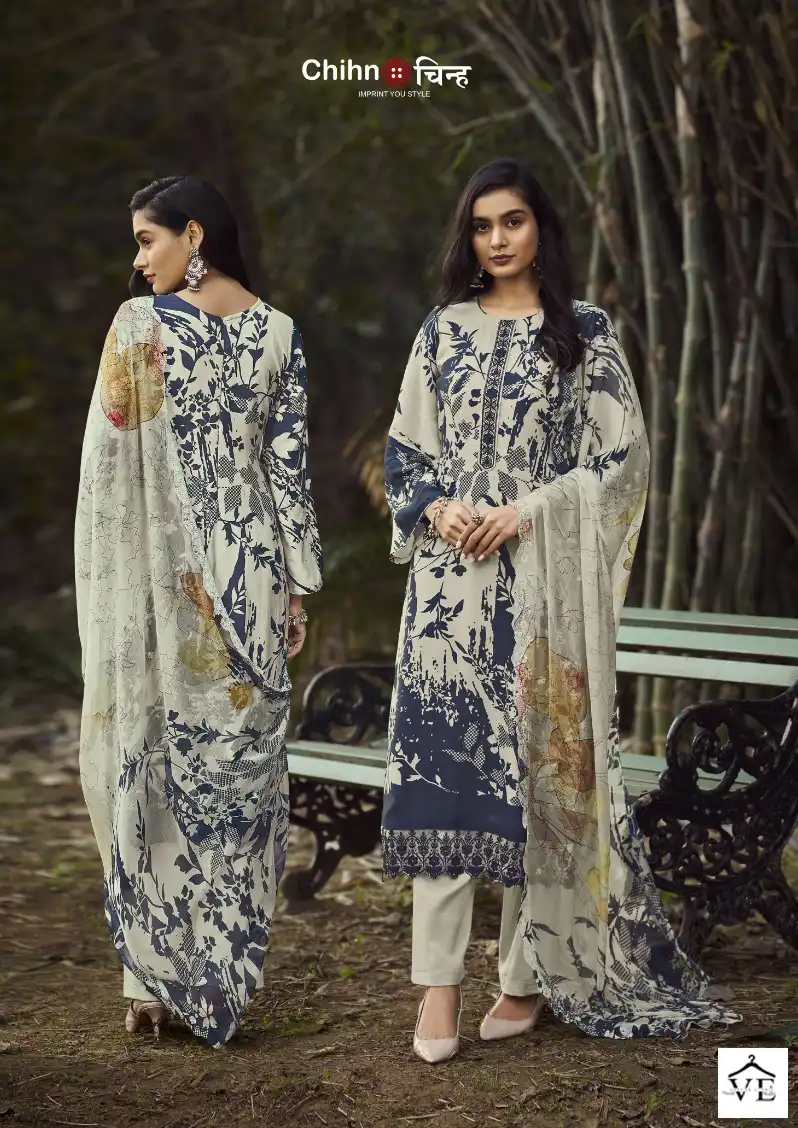 Chinah Eliana Pure Viscose Muslin Wholesale Salwar Suit Catalog — Wholesale Salwar Suits, MPA wholesale from Surat - Gallery Image 3