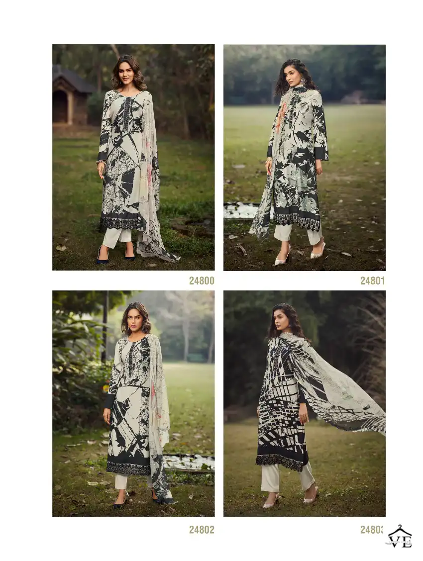 Chinah Eliana Pure Viscose Muslin Wholesale Salwar Suit Catalog — Wholesale Salwar Suits, MPA wholesale from Surat — view 10